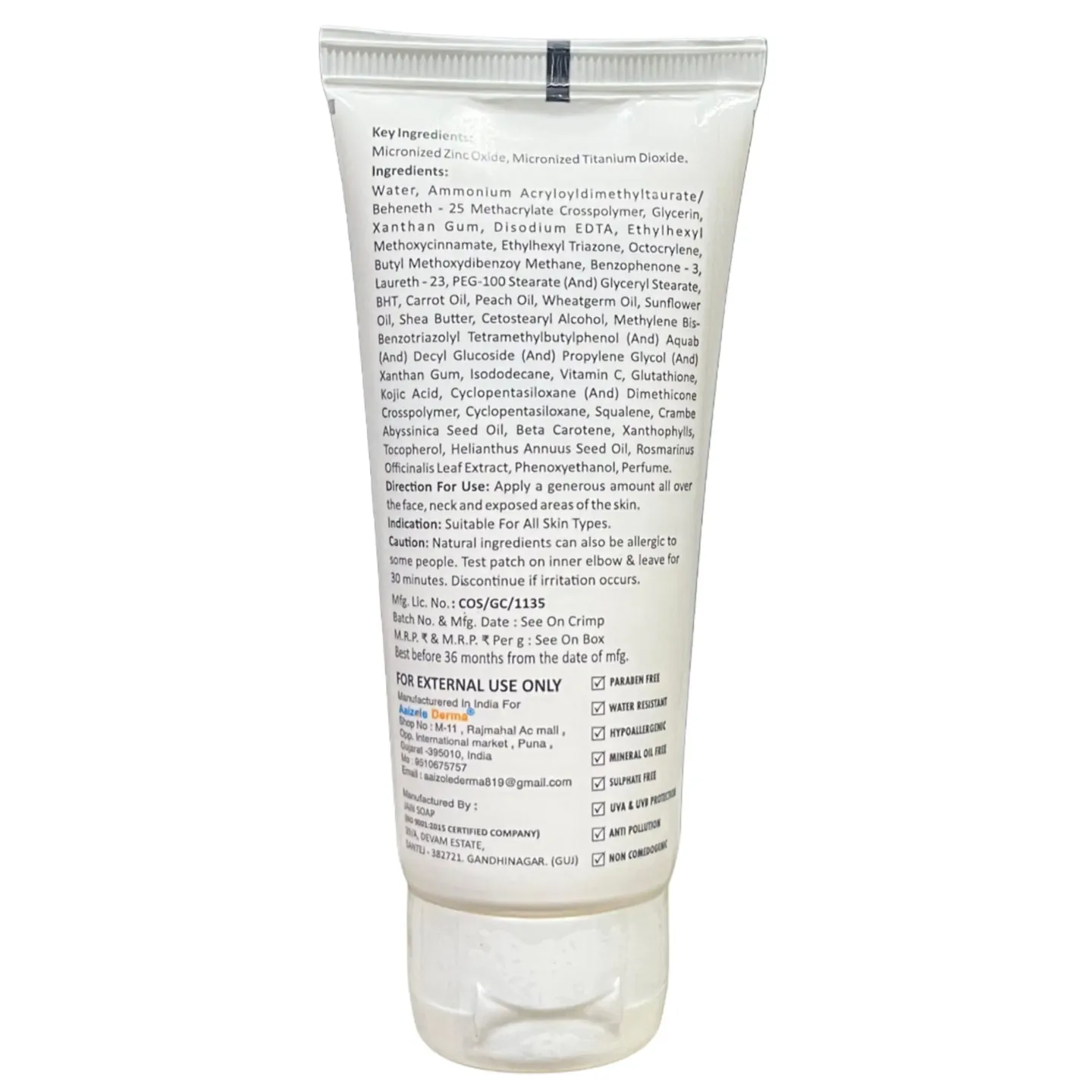 Roziblue Uv Sunscreen Gel 50gm product image