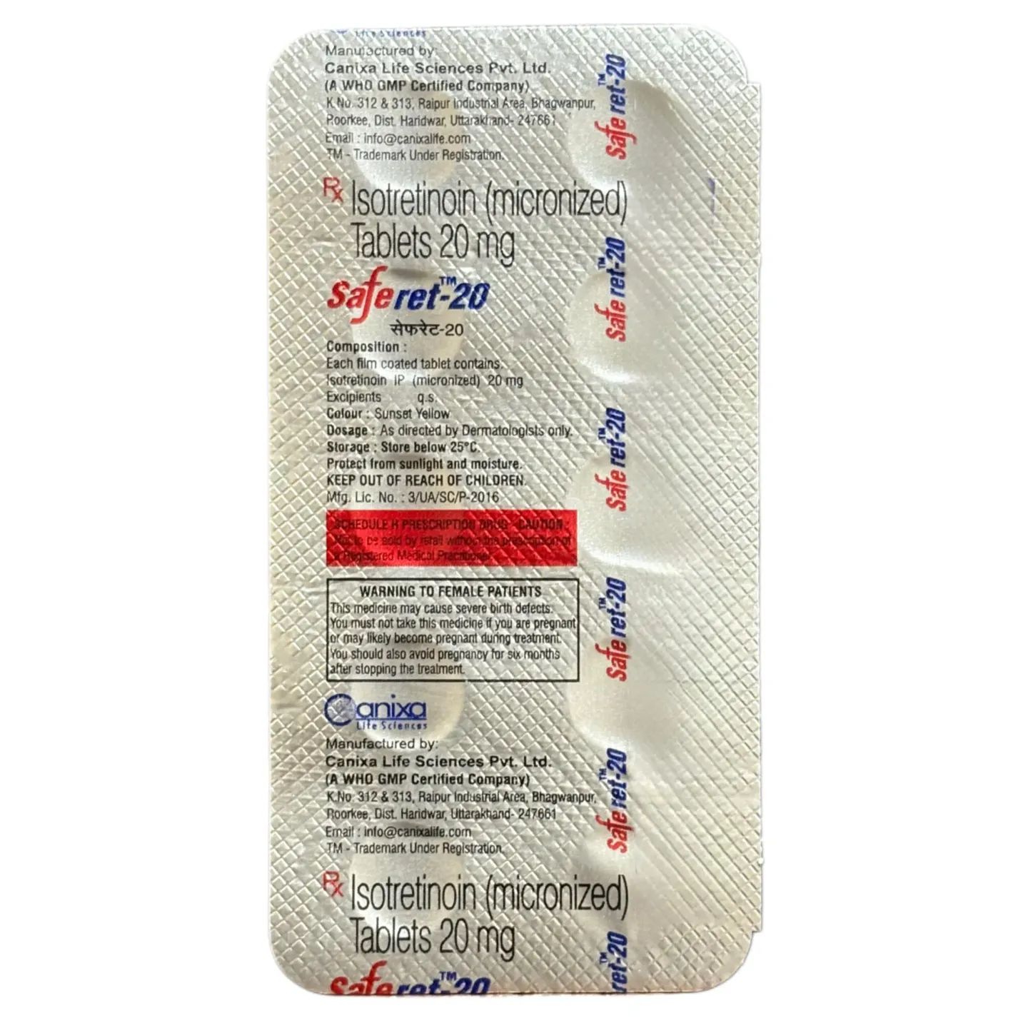 Saferet 20 Tablet product image