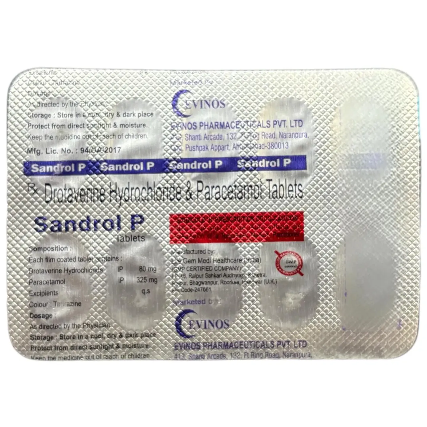 Sandrol-p Tablet product image