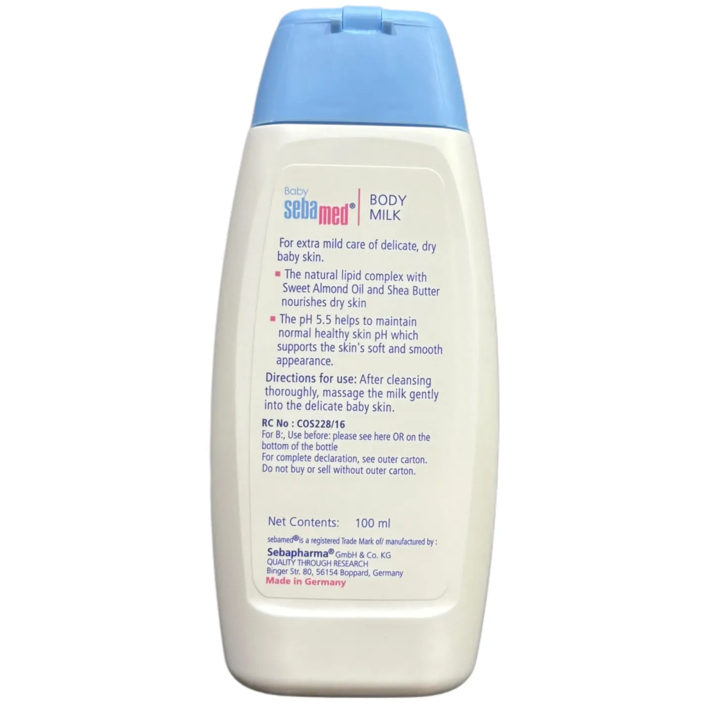 Sebamed Baby Body Milk 100ml product image