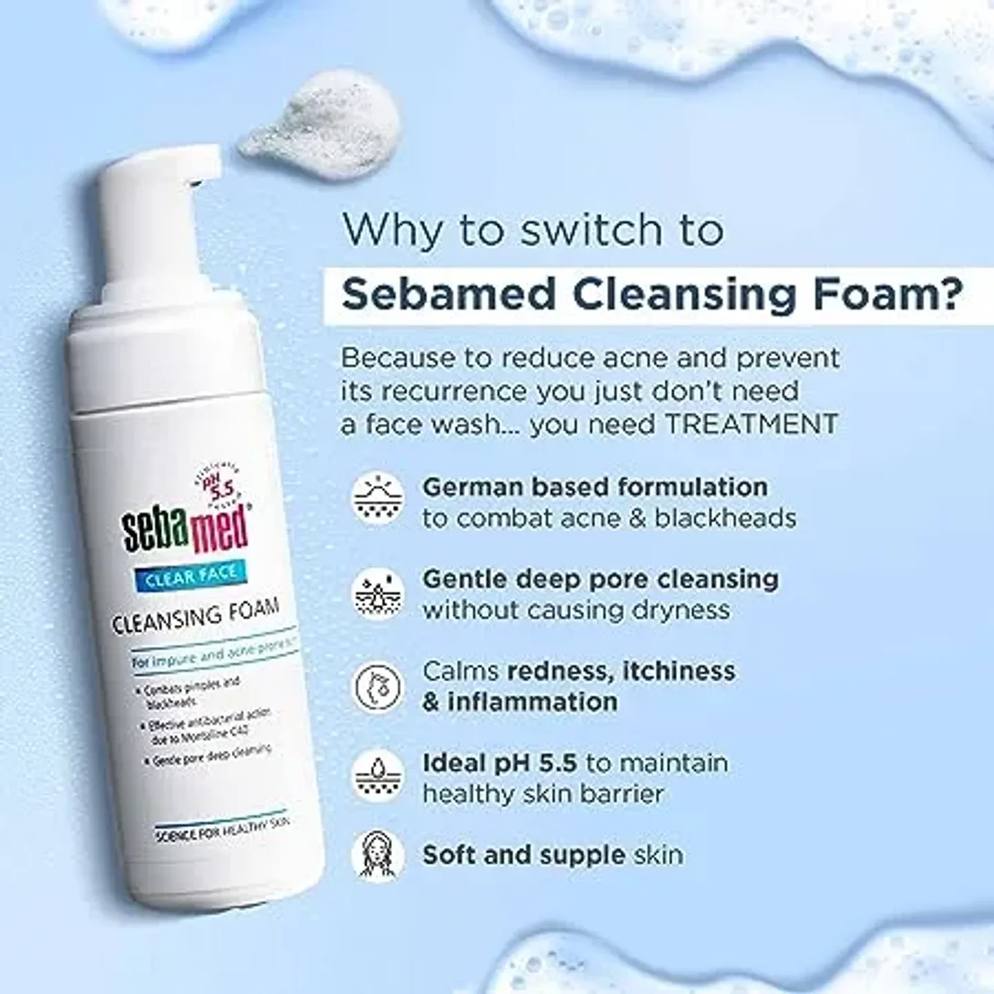 Sebamed Clear Face Cleansing Foam 150ml product image
