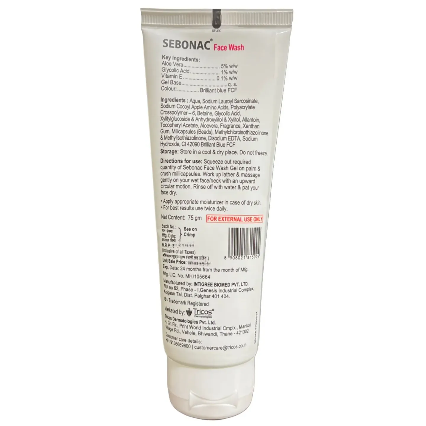 Sebonac Face Wash 75gm product image