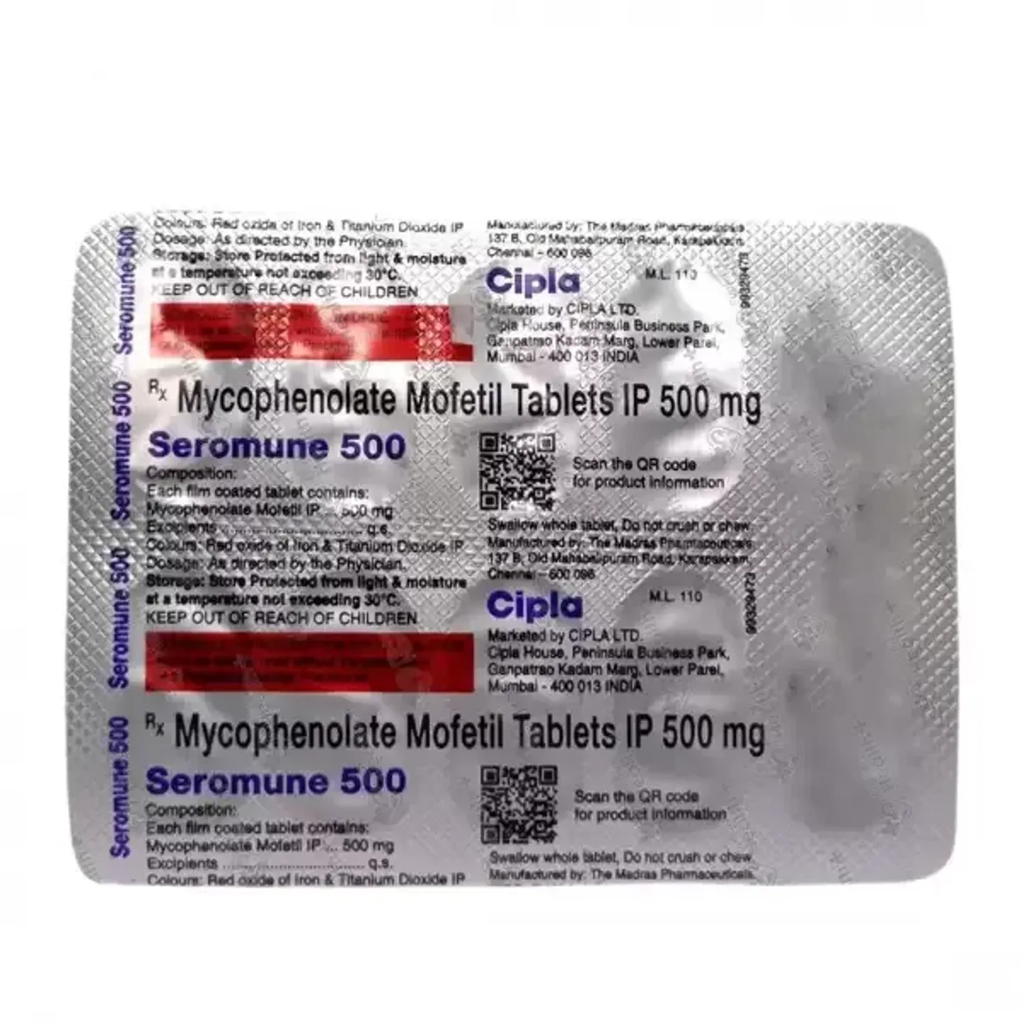 Seromune 500 Tablet product image