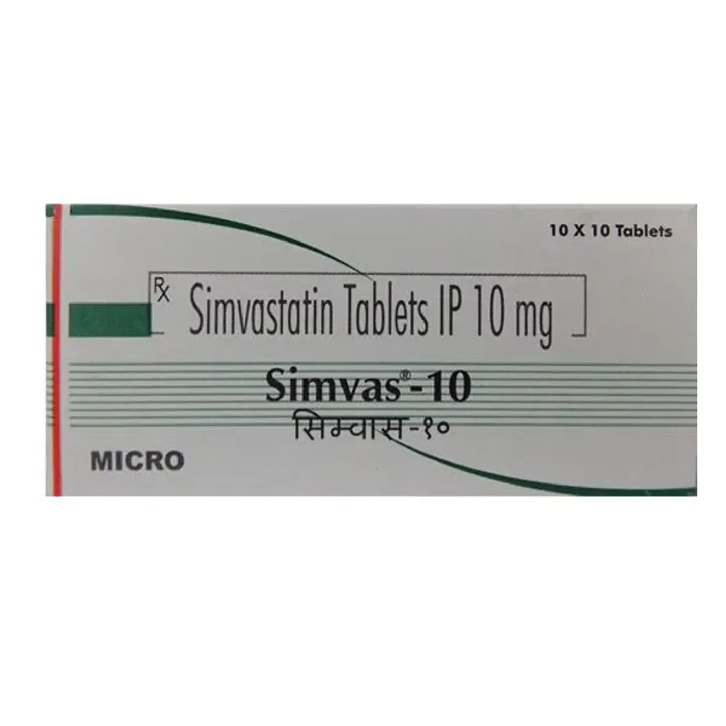 Simvas 10 Tablet product image