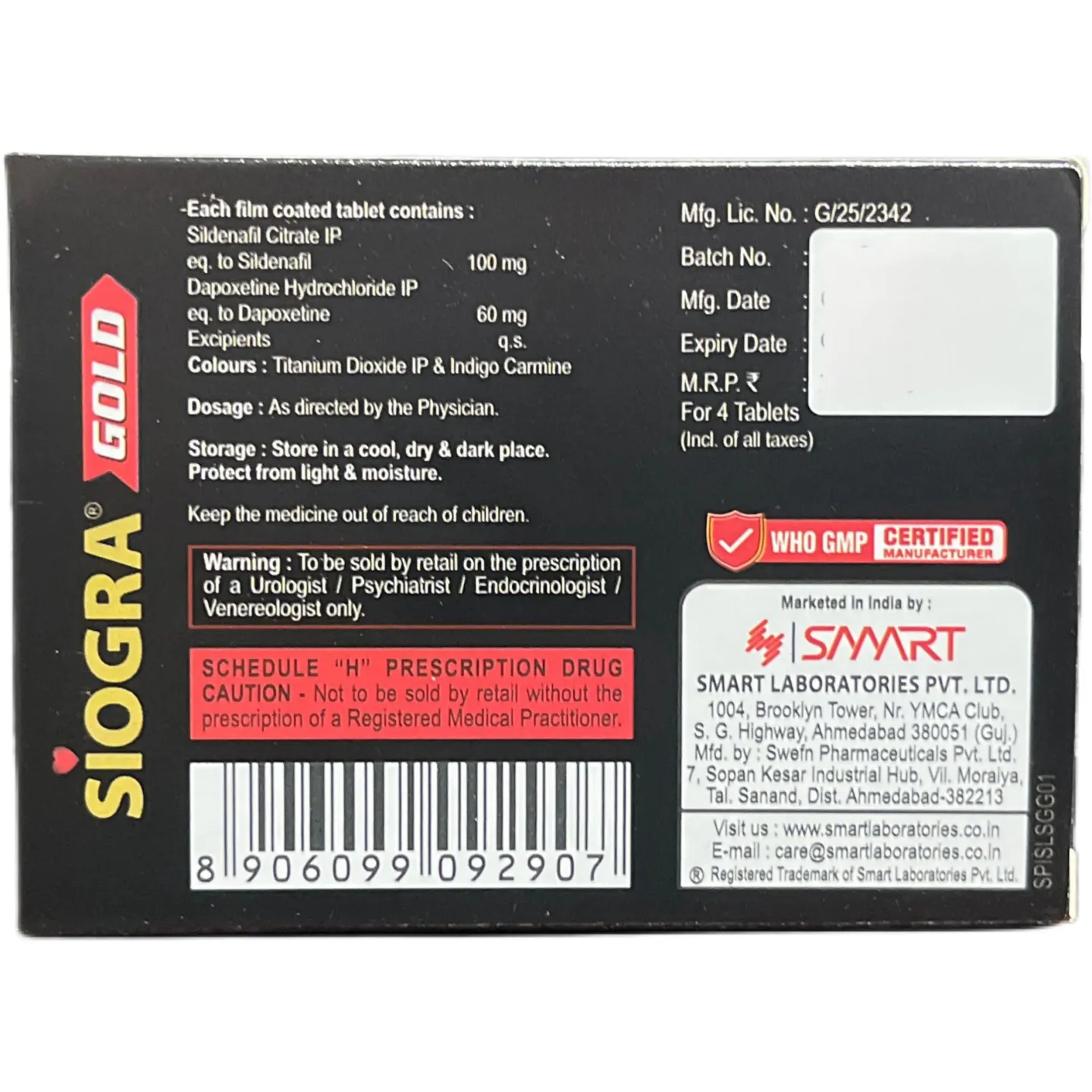Siogra Gold Tablet product image