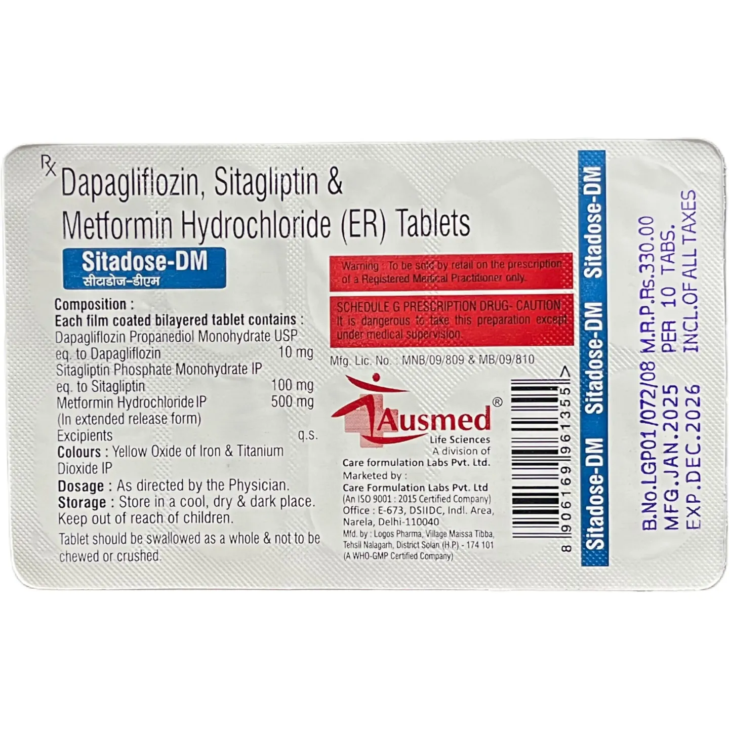 Sitadose Dm Tablet product image