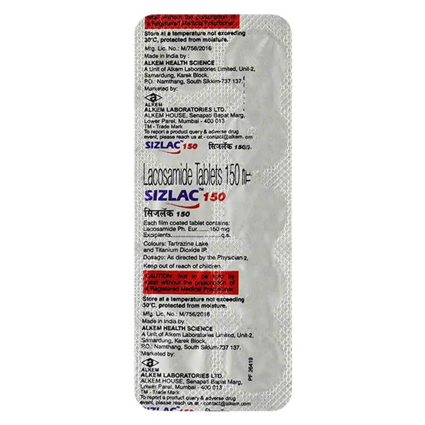 Sizlac 150 Tablet product image