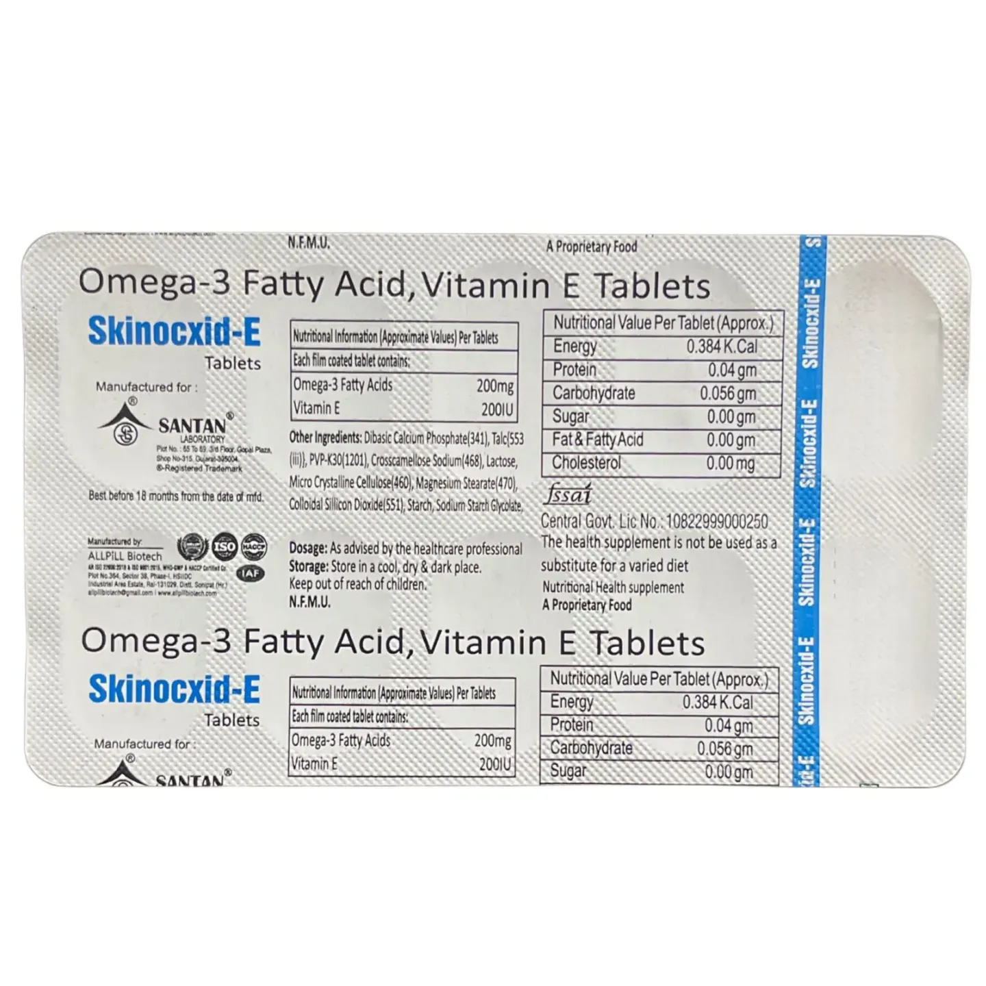 Skinocxid E Tablet product image