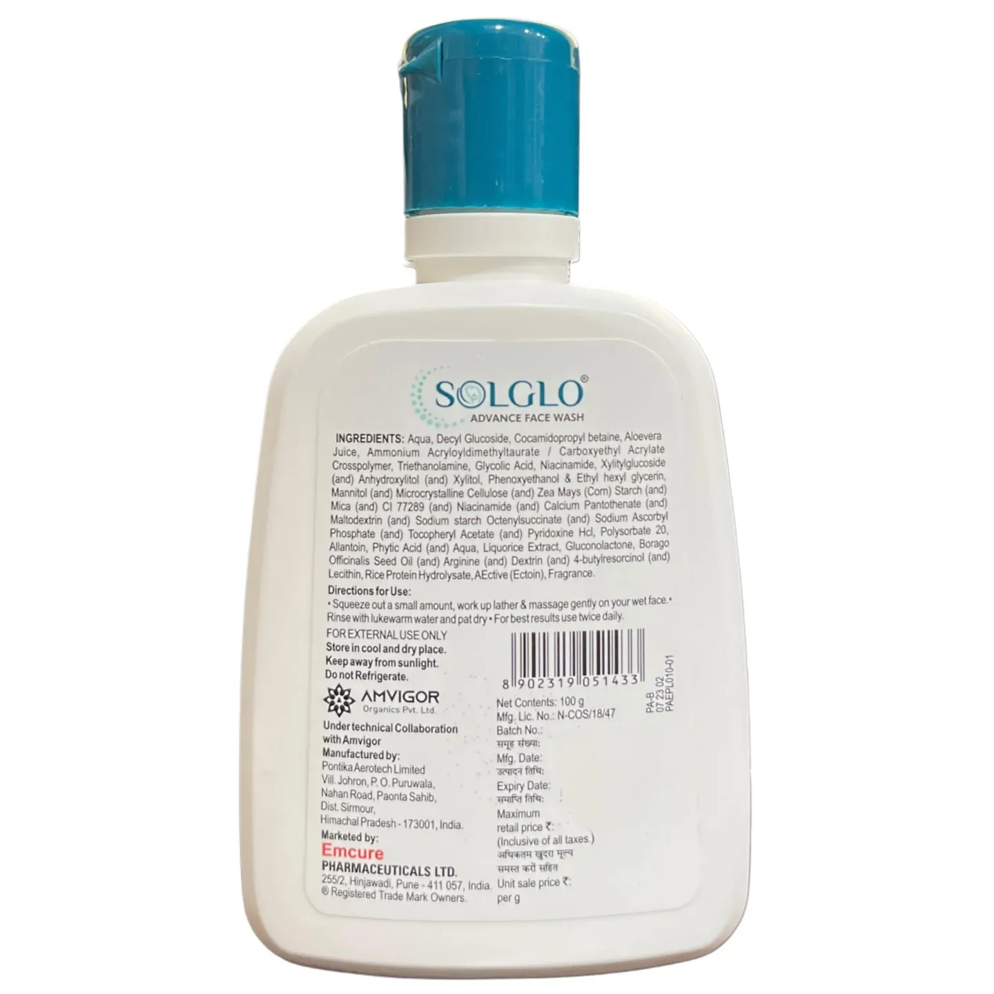 Solglo Advance Face Wash product image