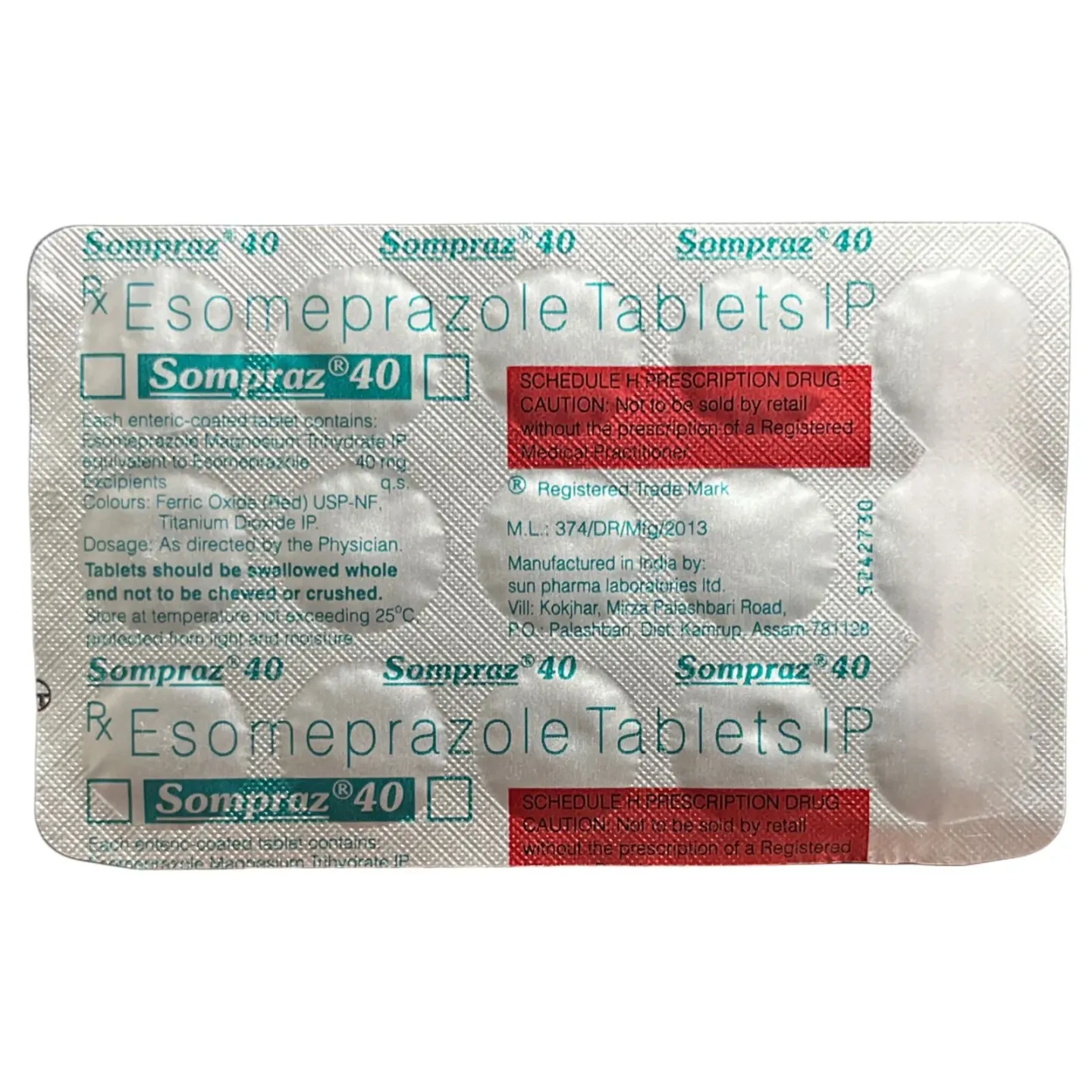 Sompraz 40 Tablet product image