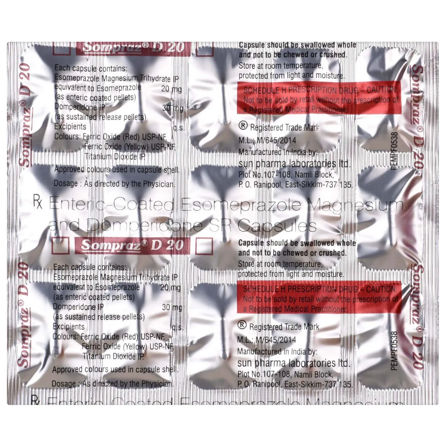 Sompraz D 20 Capsule product image