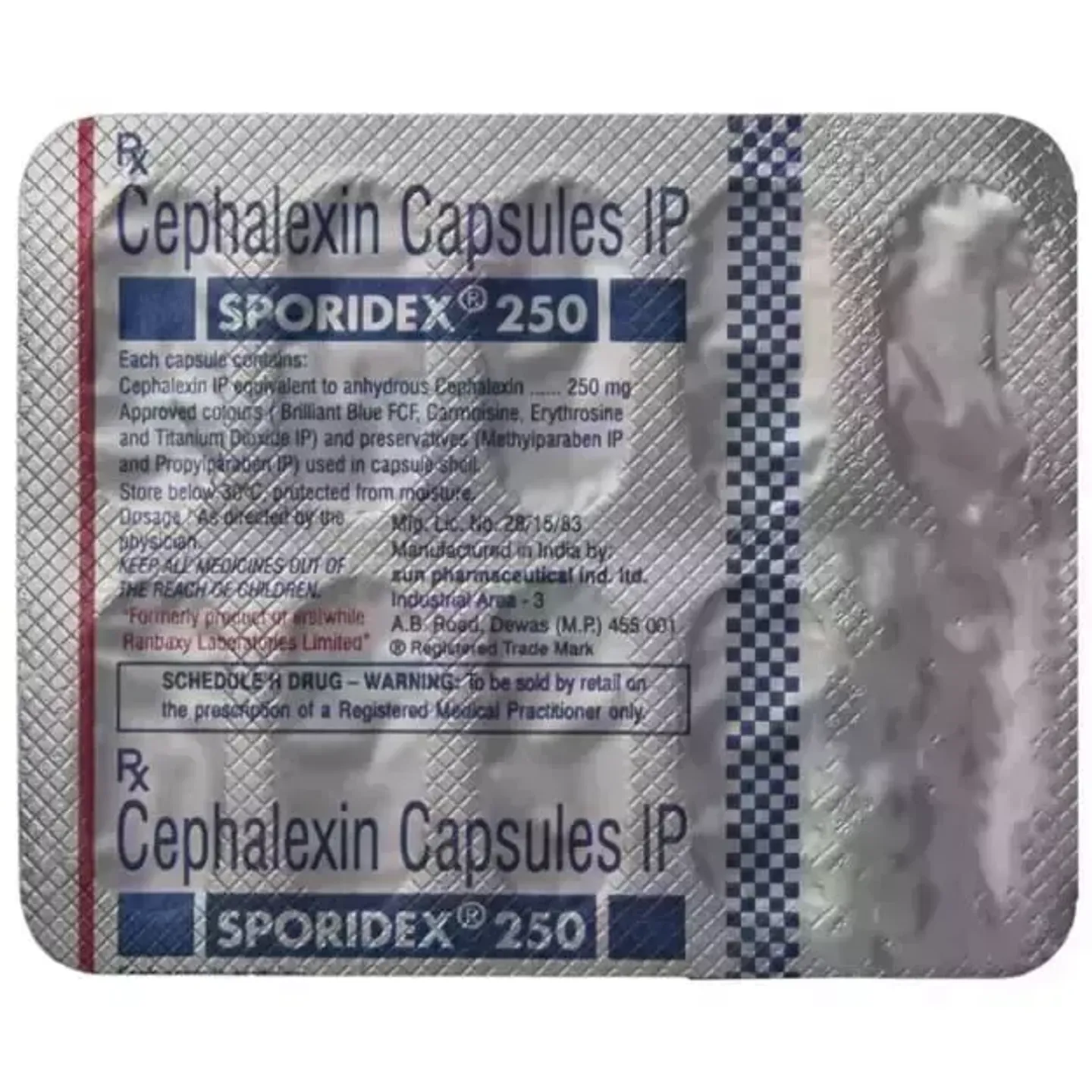 Sporidex 250 Capsule product image