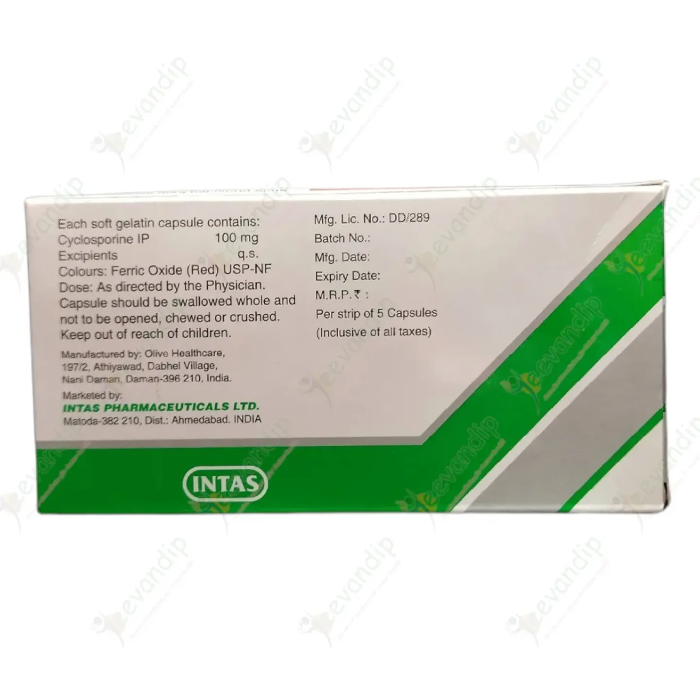 Sprintas 100mg Capsule product image