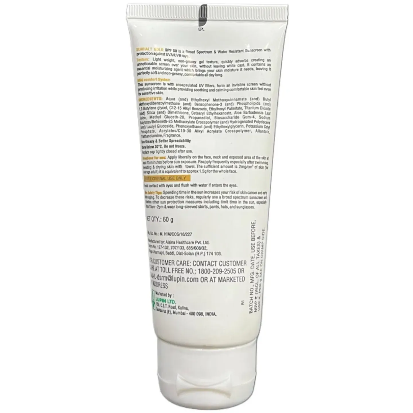 Sunhalt Gold Spf 50 Sunscreen 60gm product image