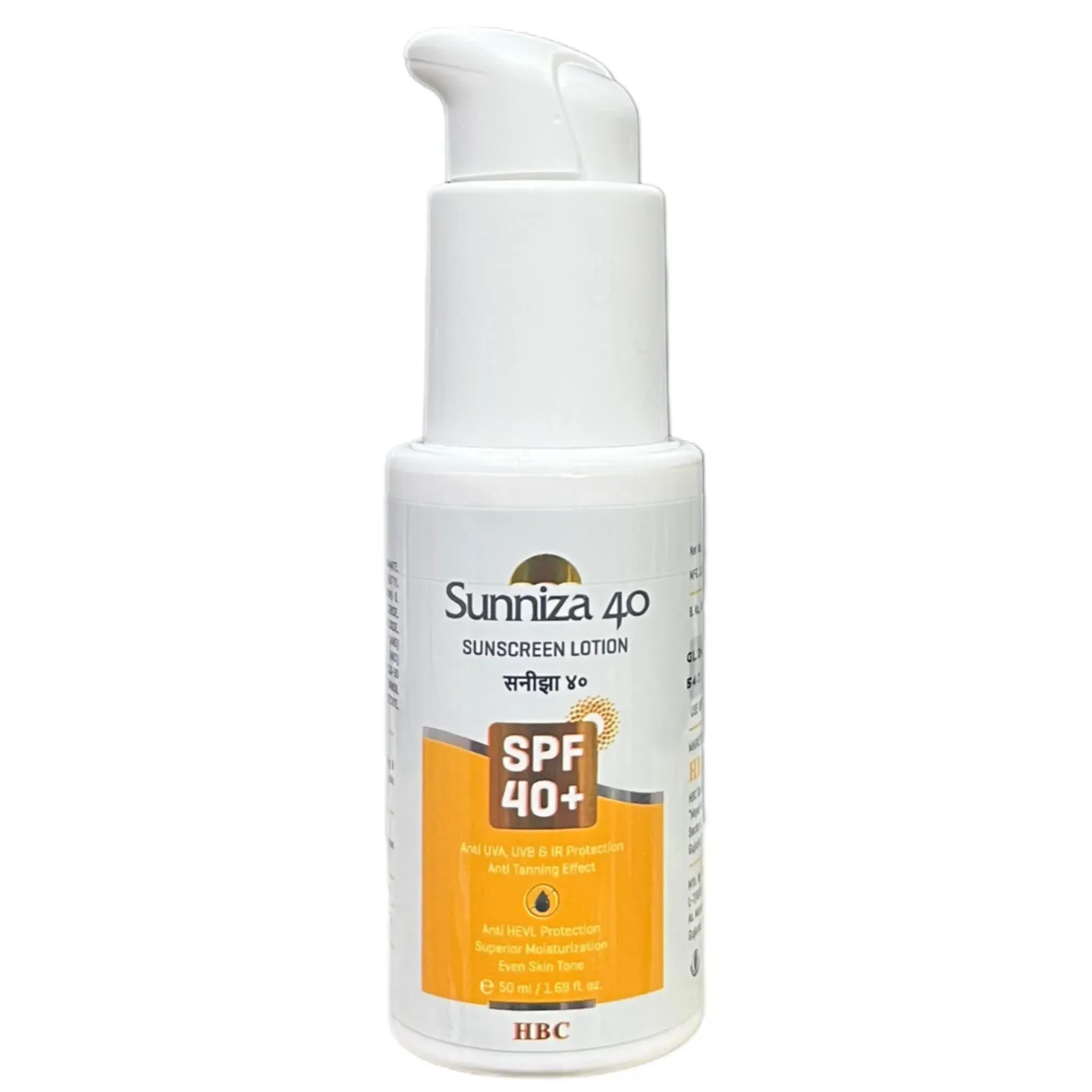 Sunniza Spf 40 Sunscreen Lotion product image