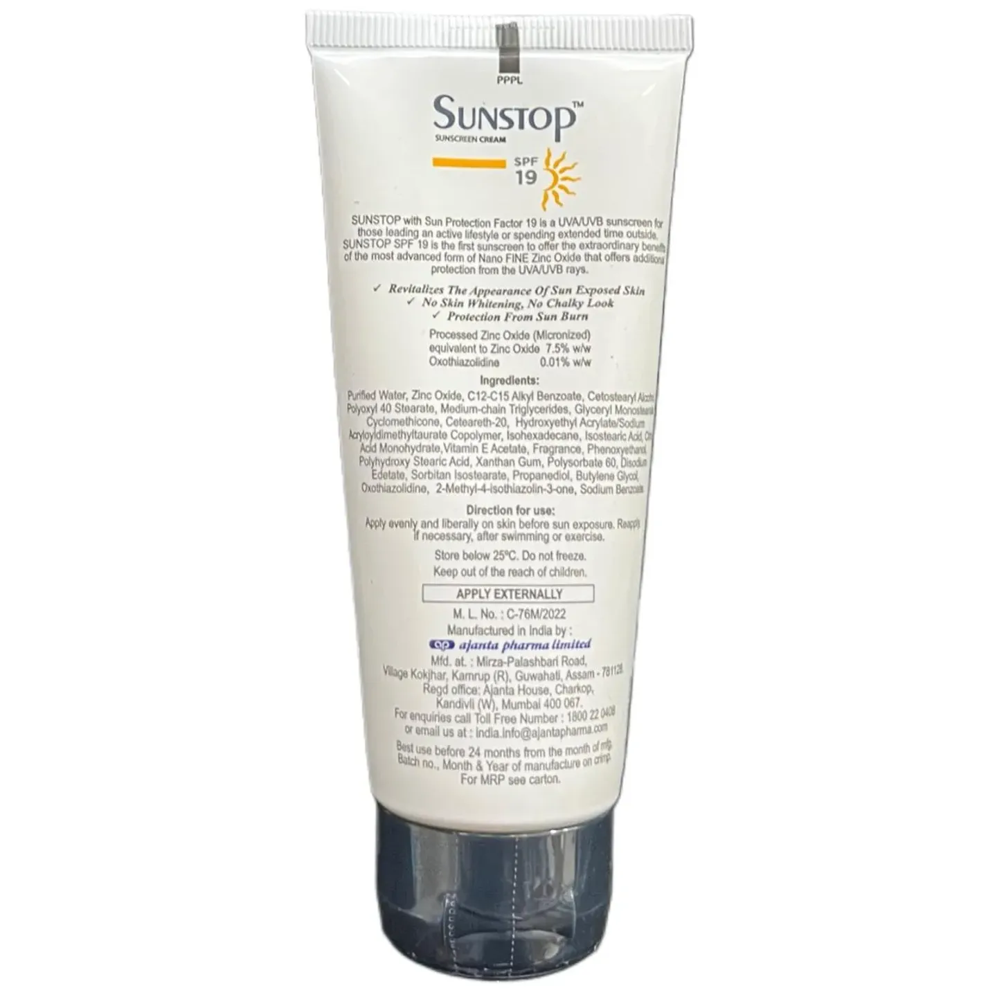 Sunstop Spf 19 Sunscreen Cream product image