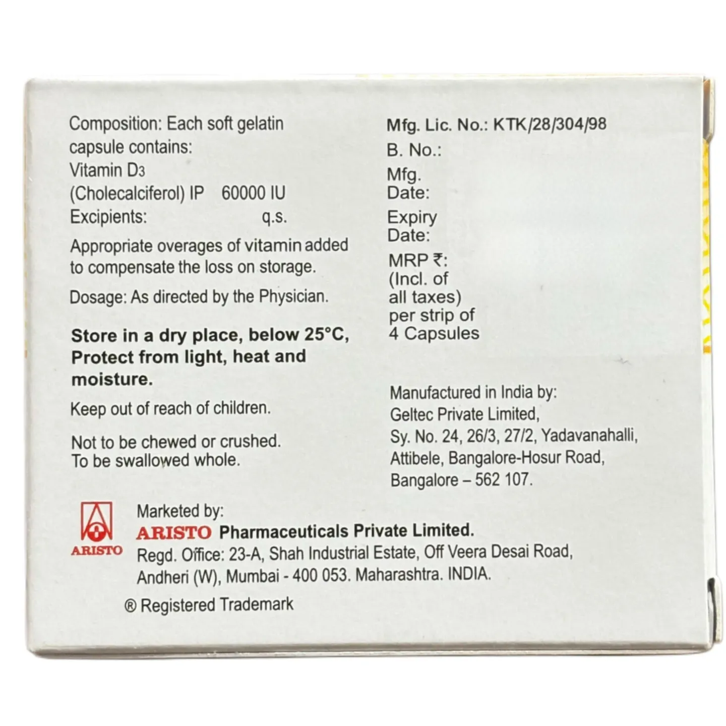 Super D3 60000iu Chewable Tablet product image