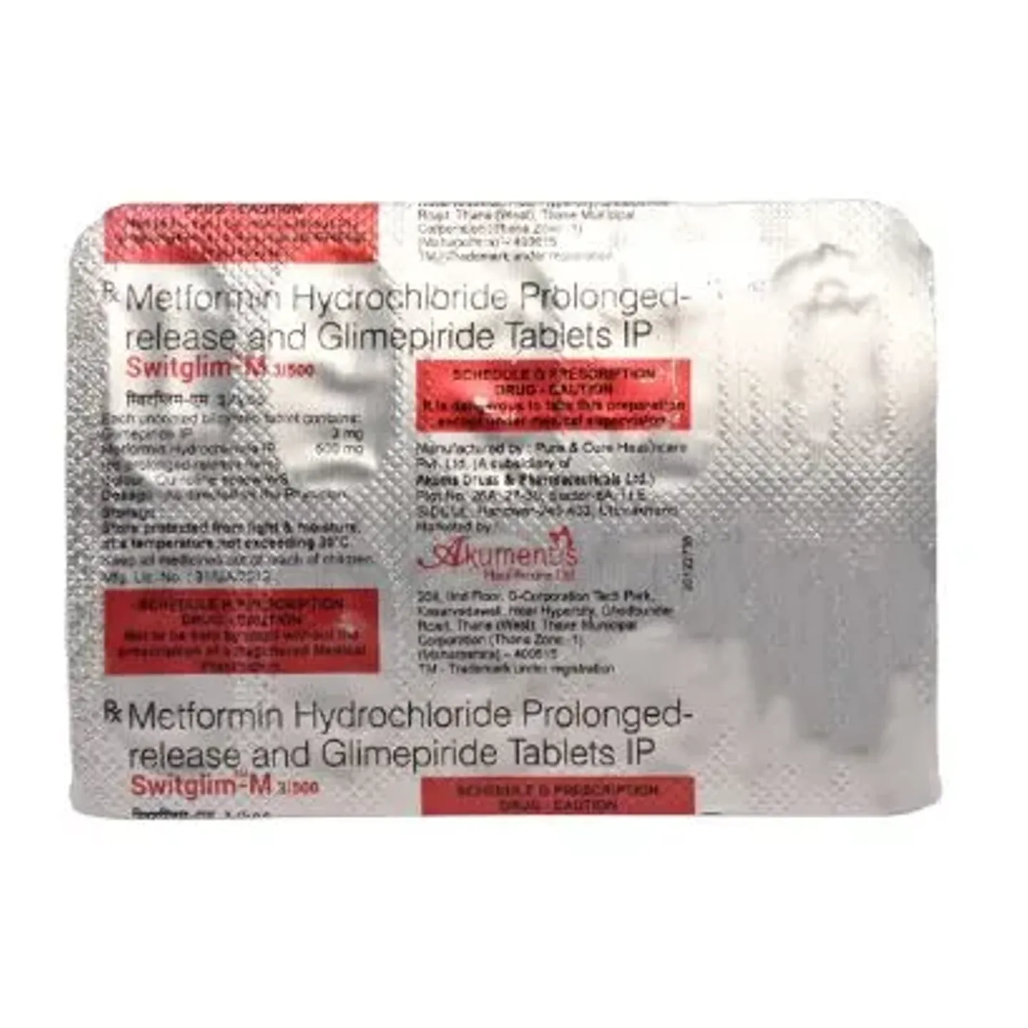 Switglim M 3/500 Tablet product image