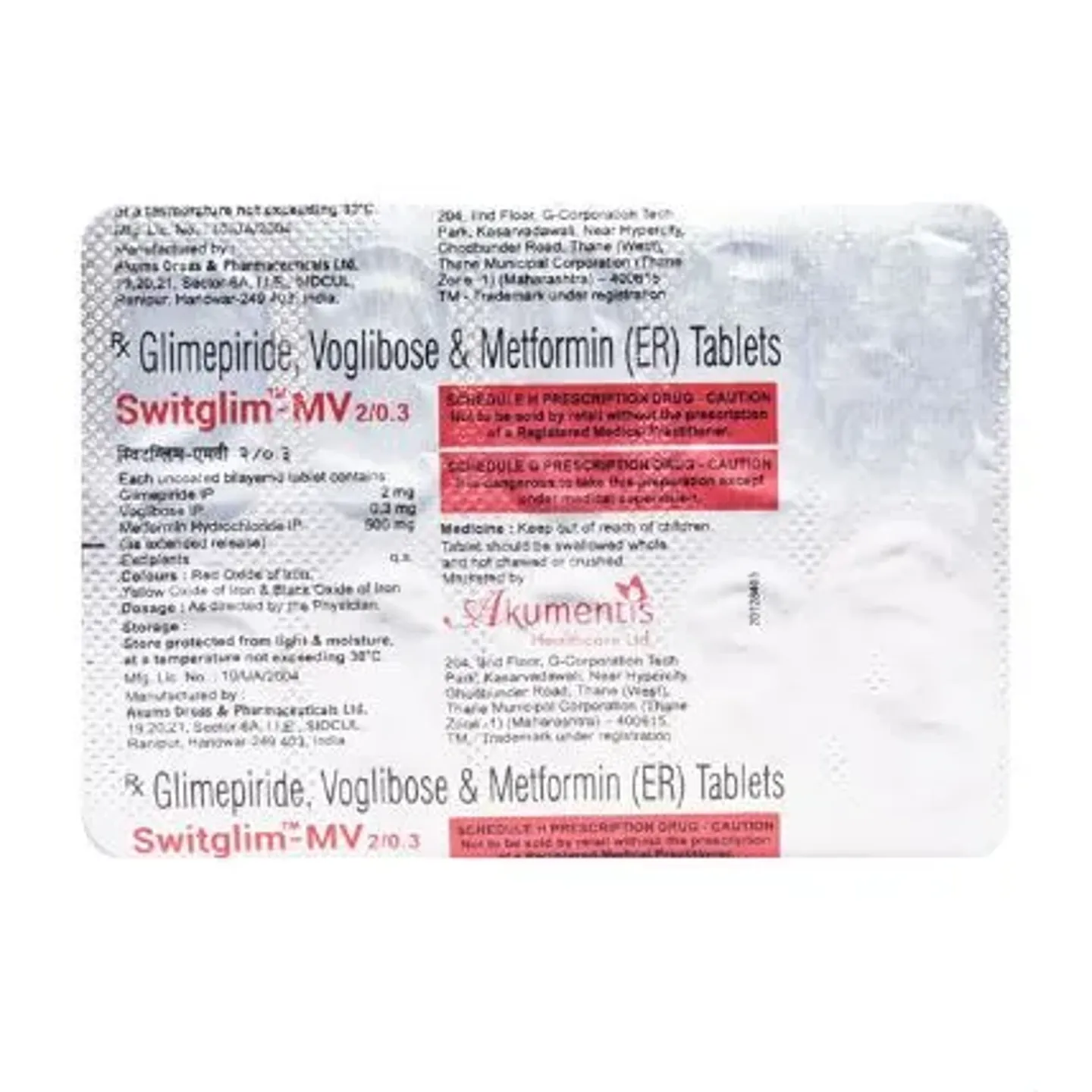 Switglim Mv 2/0.3 Tablet product image