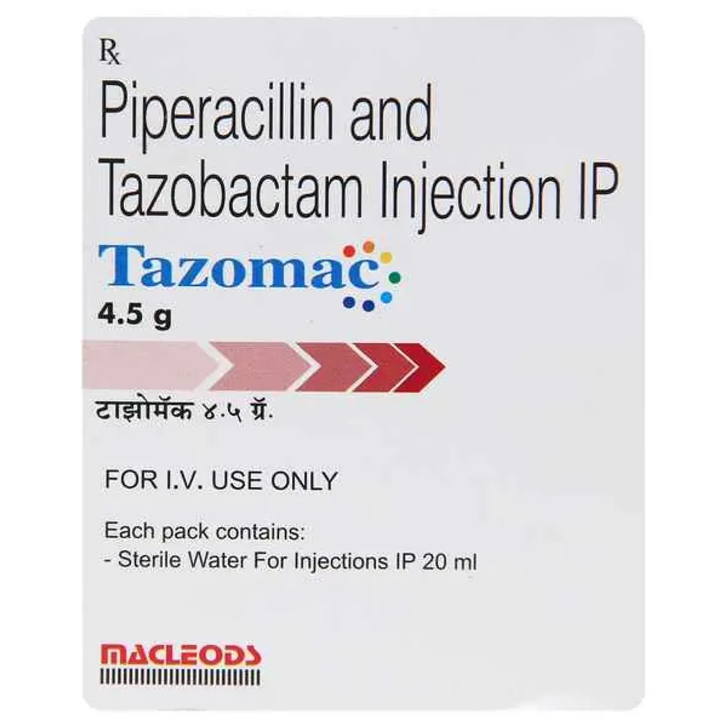 Tazomac 4.5gm Injection product image