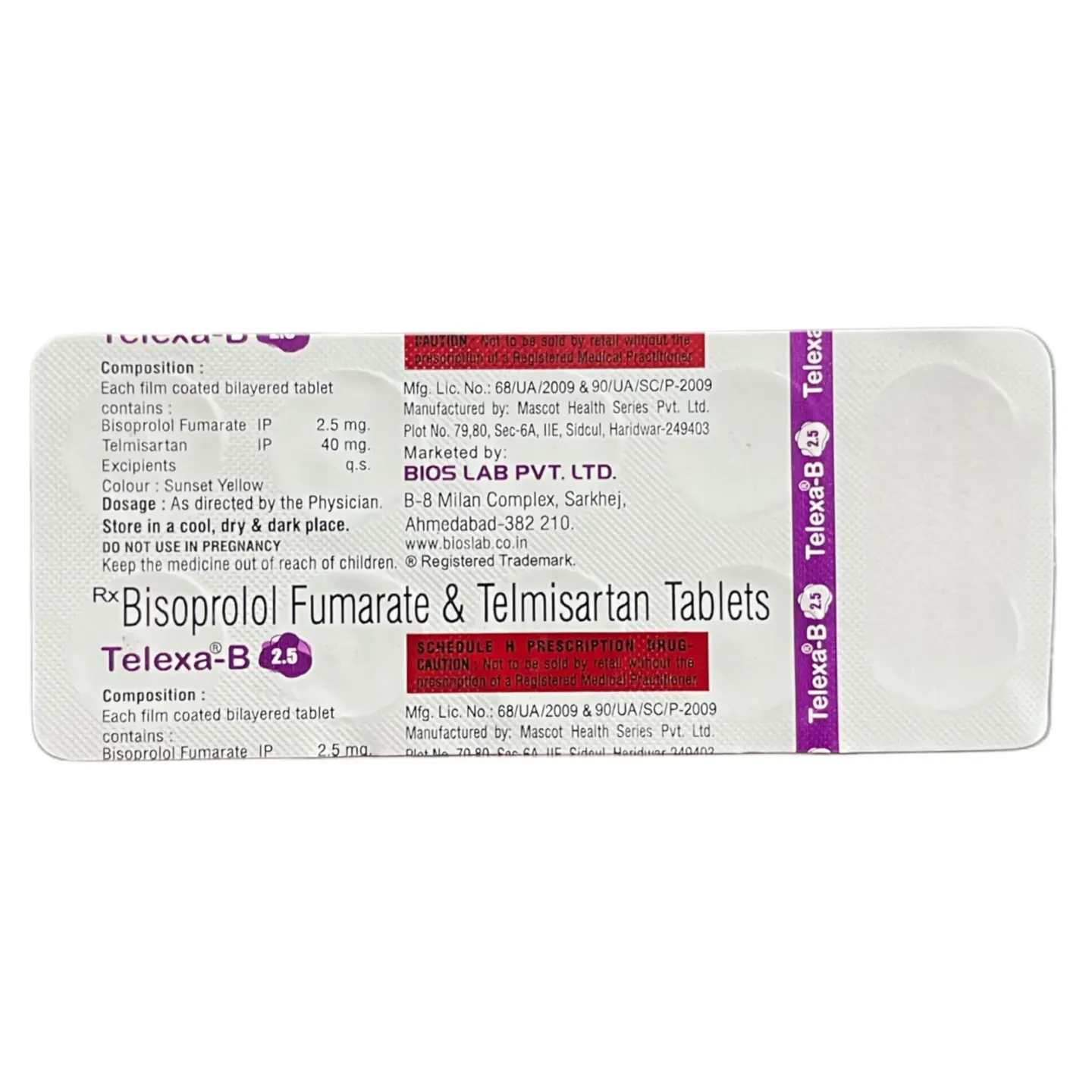 Telexa B 2.5 Tablet product image