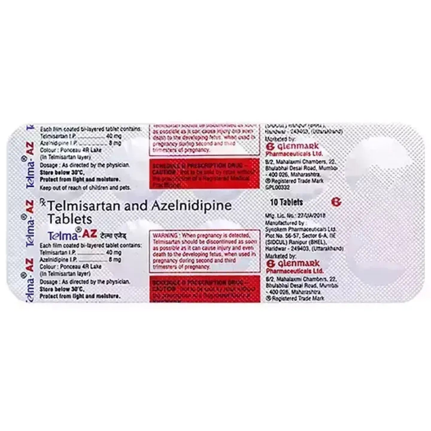 Telma Az 80 Tablet product image