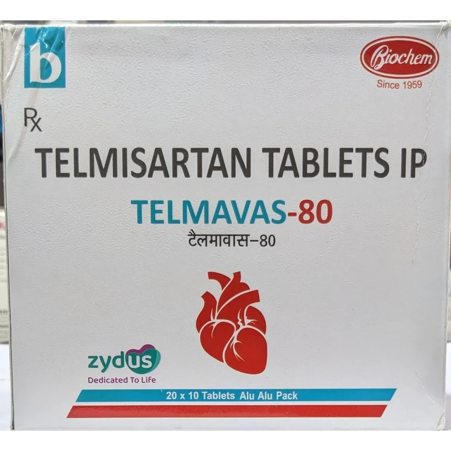 Telmavas 80 Tablet product image