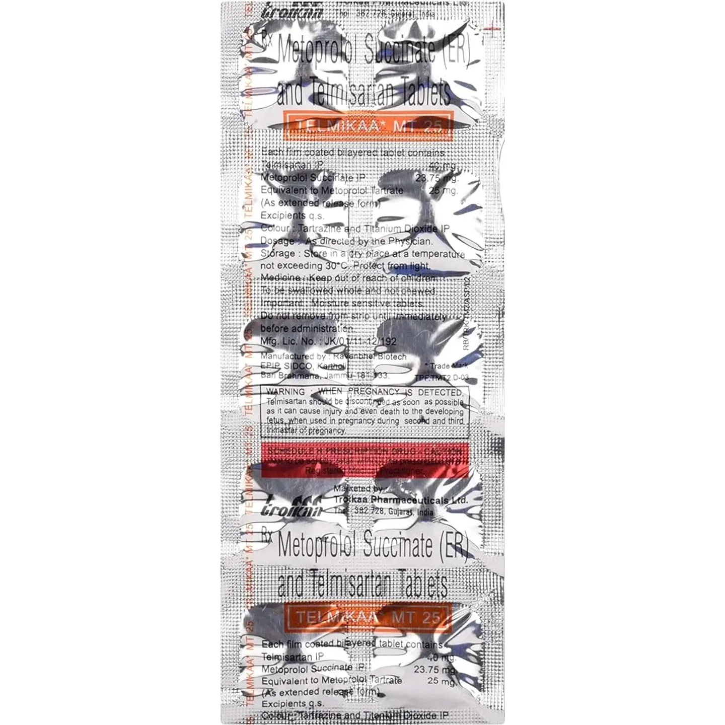 Telmikaa Mt 25 Tablet product image