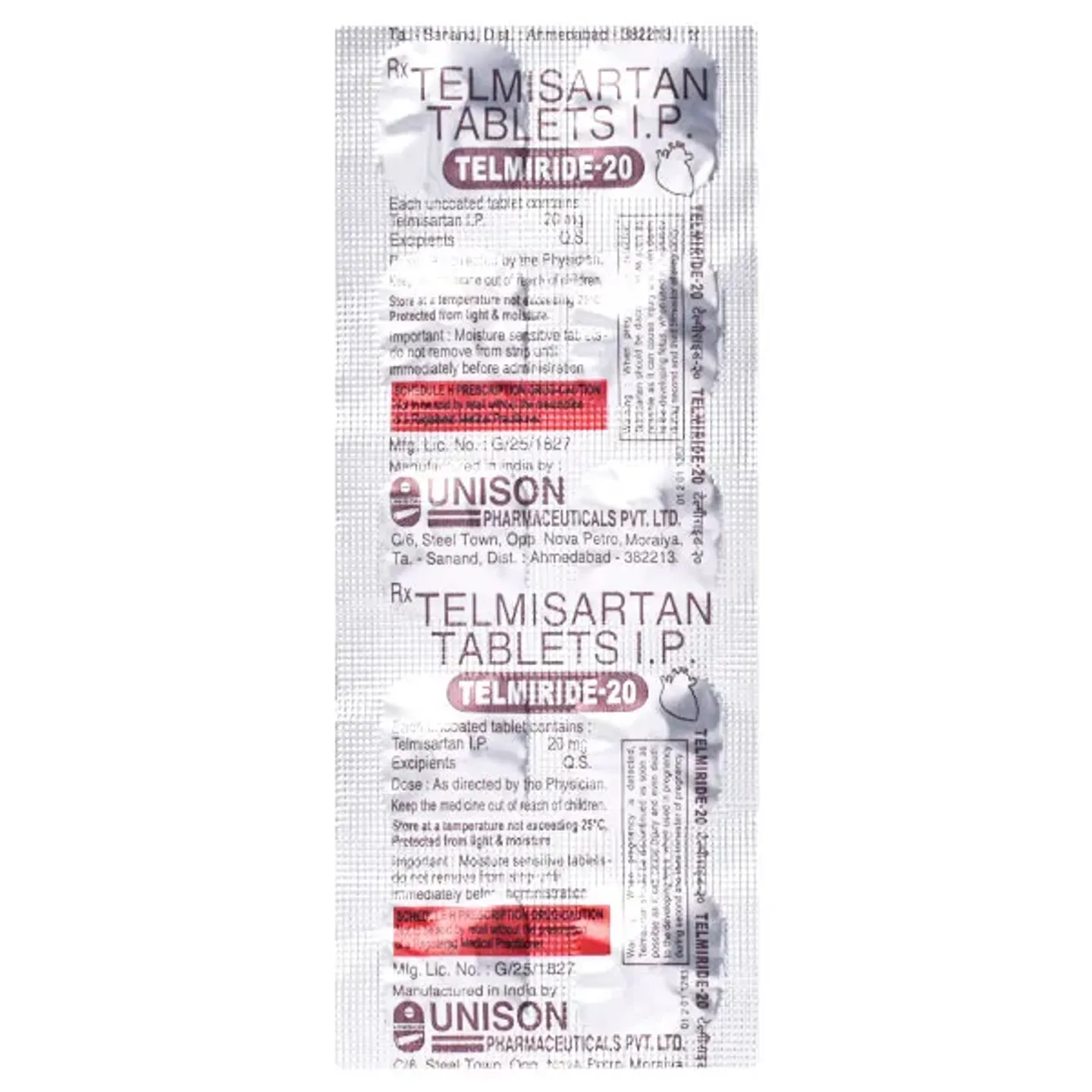 Telmiride 20 Tablet product image