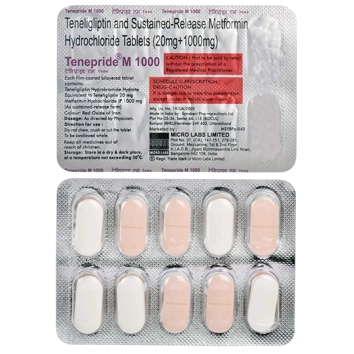 Tenepride M 1000 Tablet product image