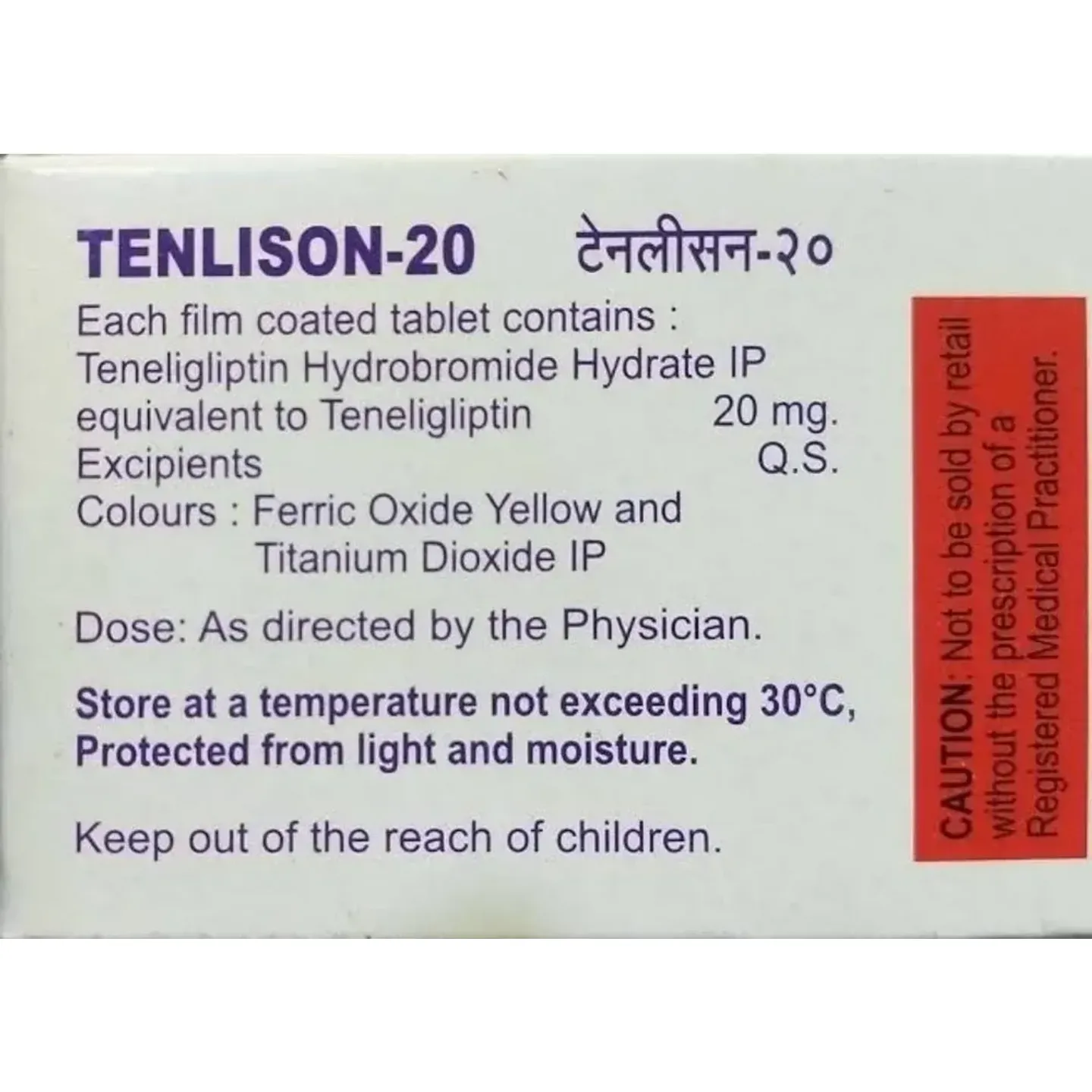 Tenlison 20 Tablet product image