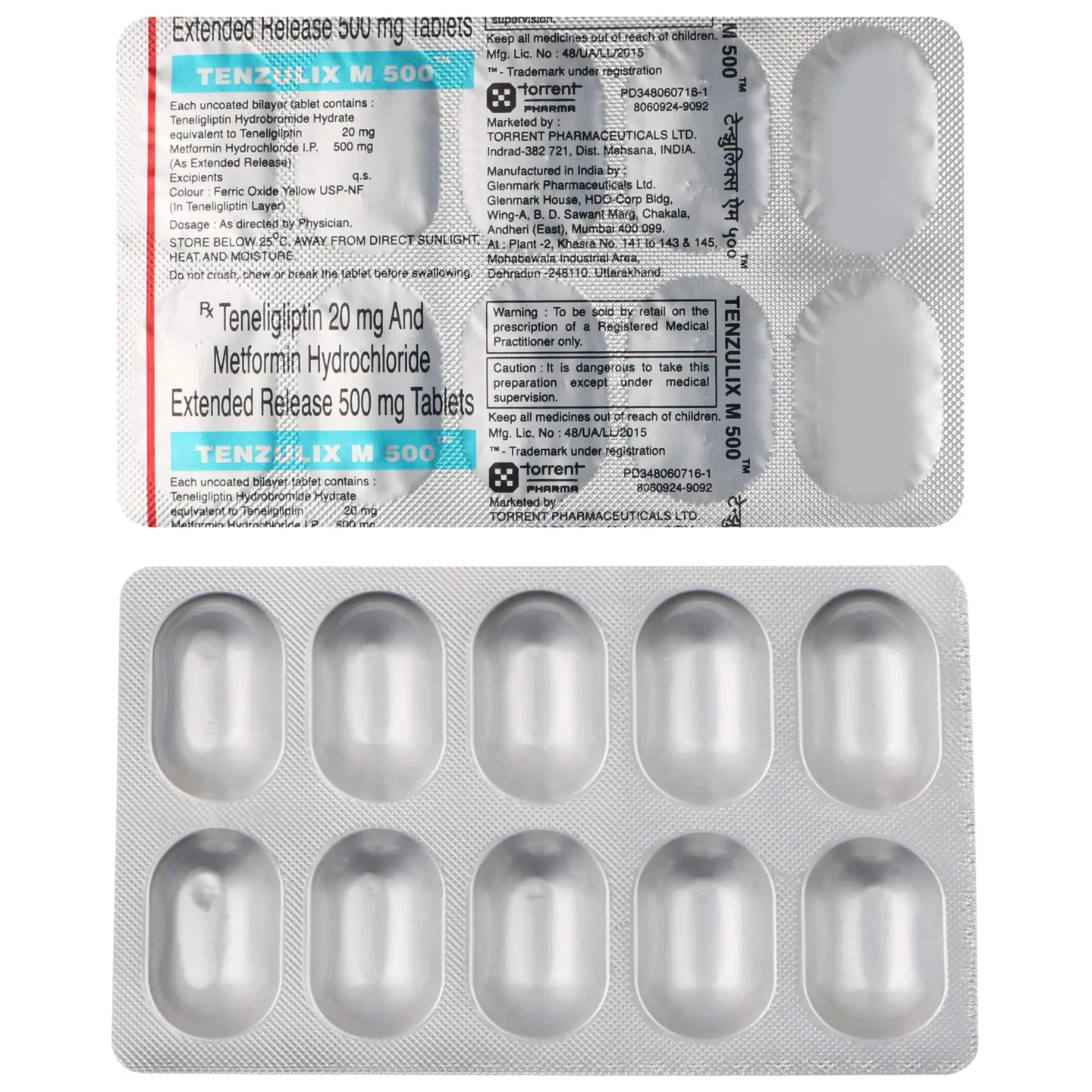 Tenzulix M 500 Tablet product image