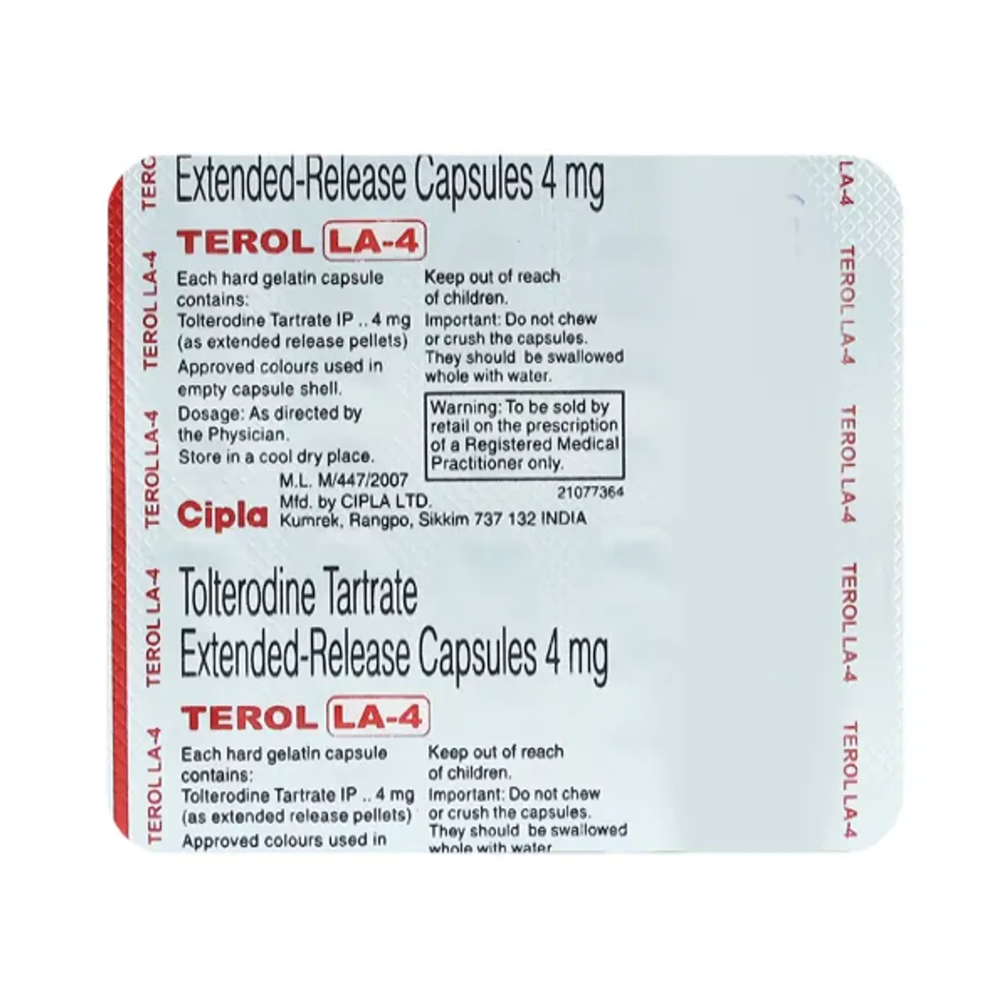 Terol La 4 Capsule product image