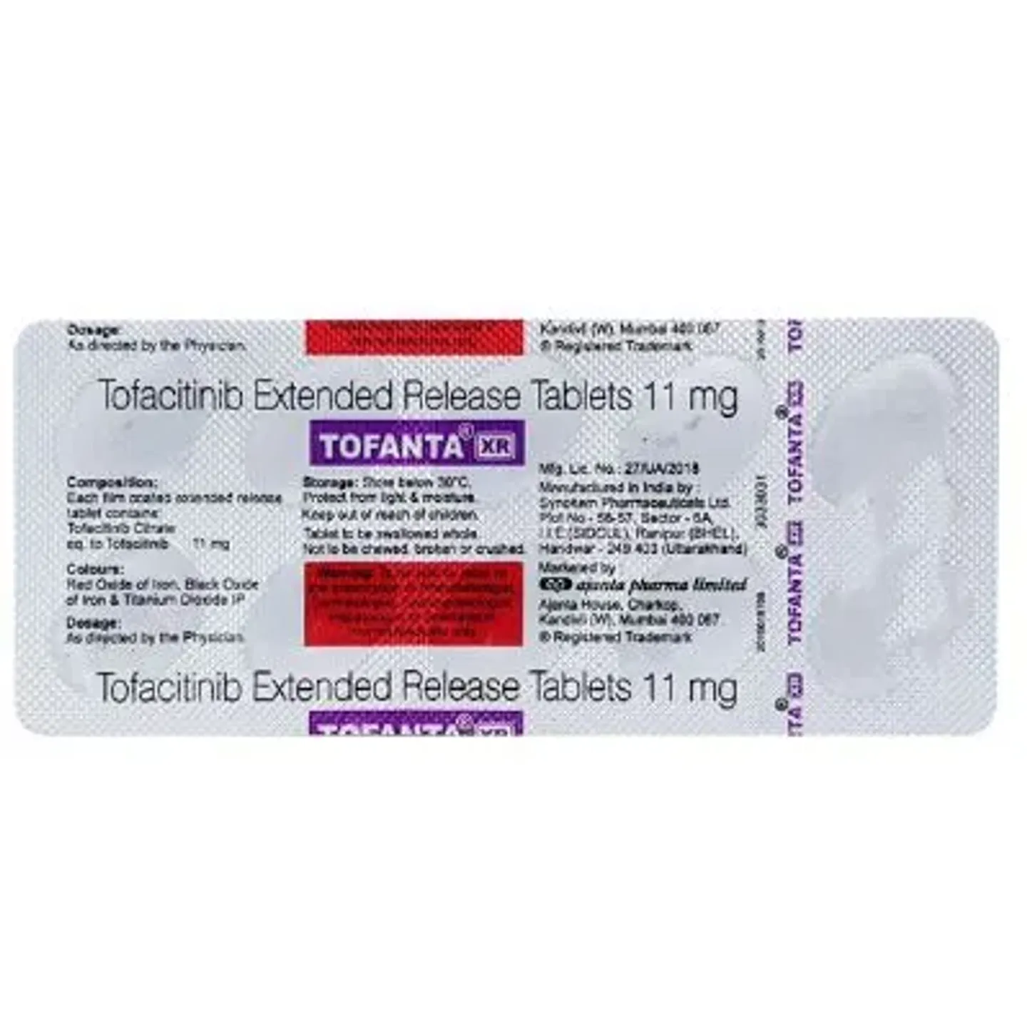 Tofacitinib Xr 11mg Tablet product image
