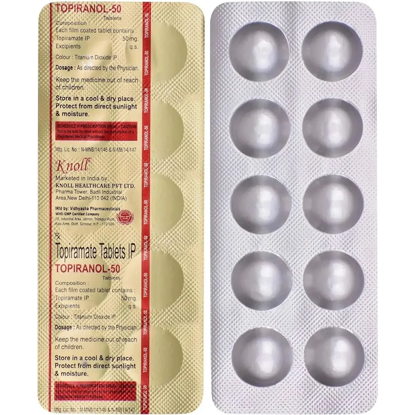 Topiranol 50mg Tablet product image