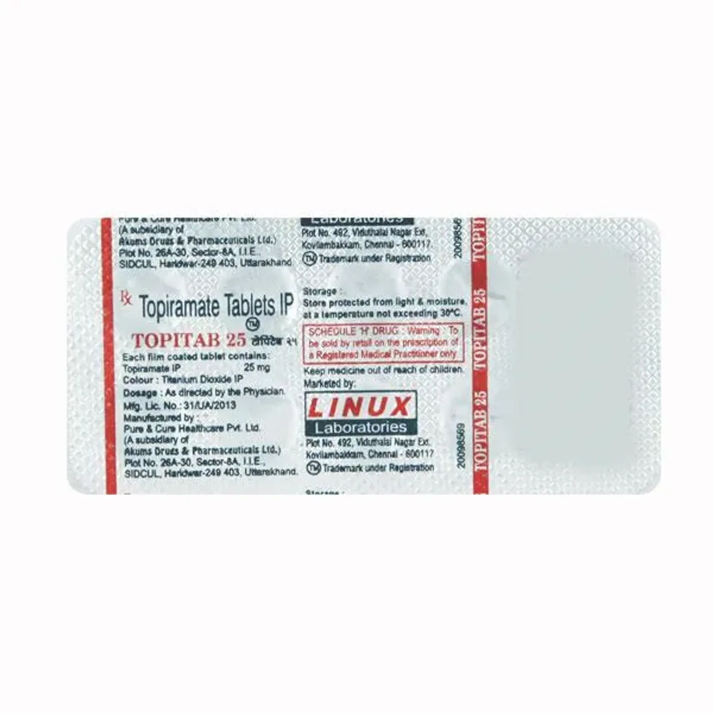 Topitab 25 Tablet product image
