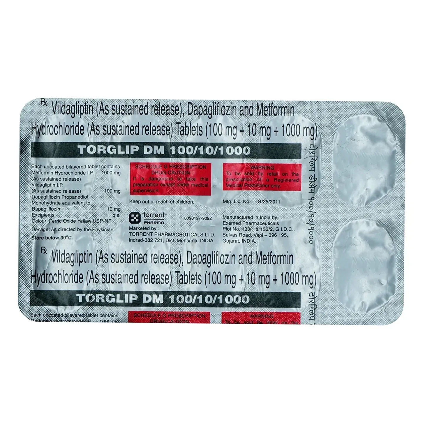 Torglip Dm 10/1000/100 Tablet product image