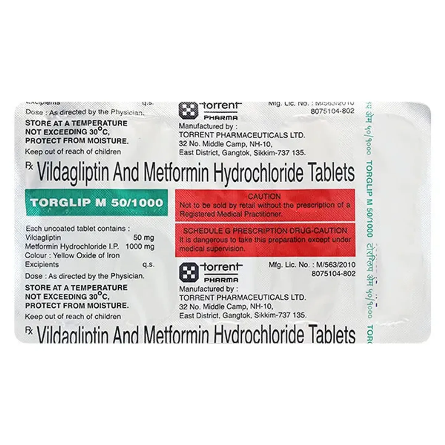 Torglip M 50/1000 Tablet product image