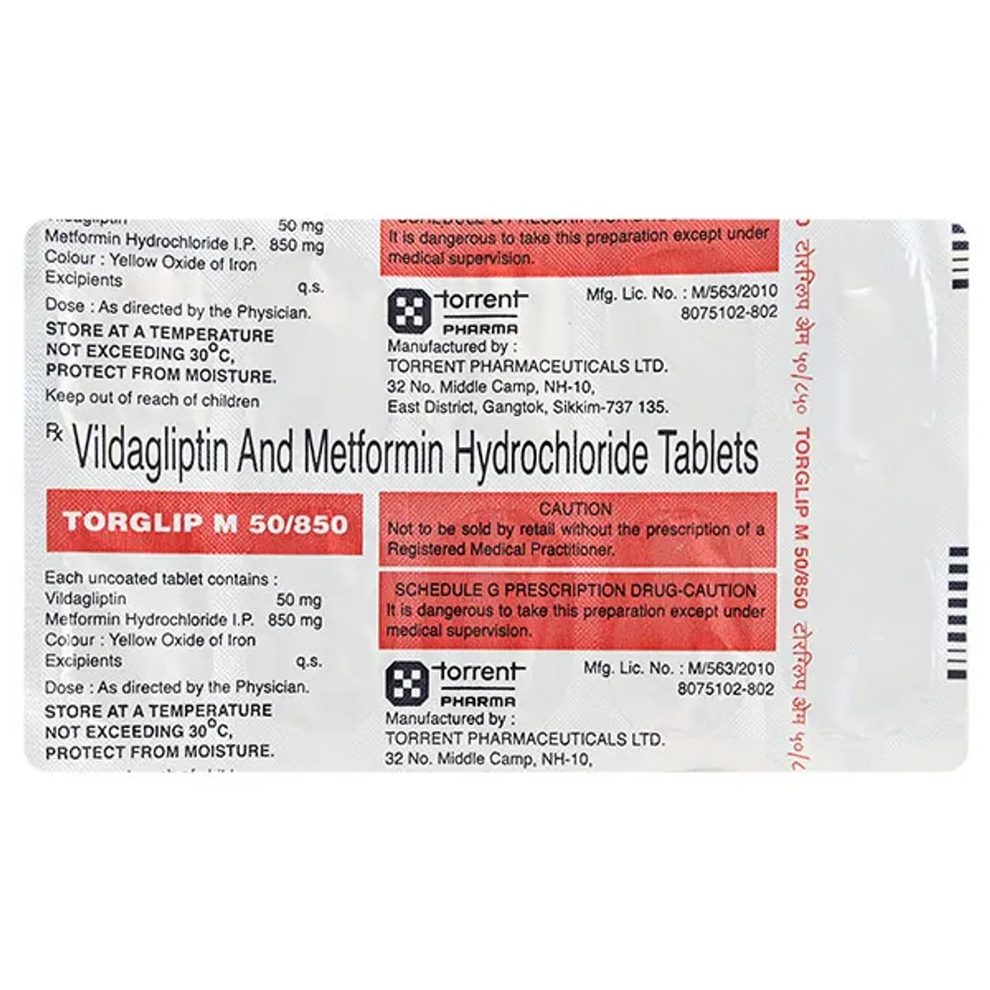 Torglip M 50/850 Tablet product image