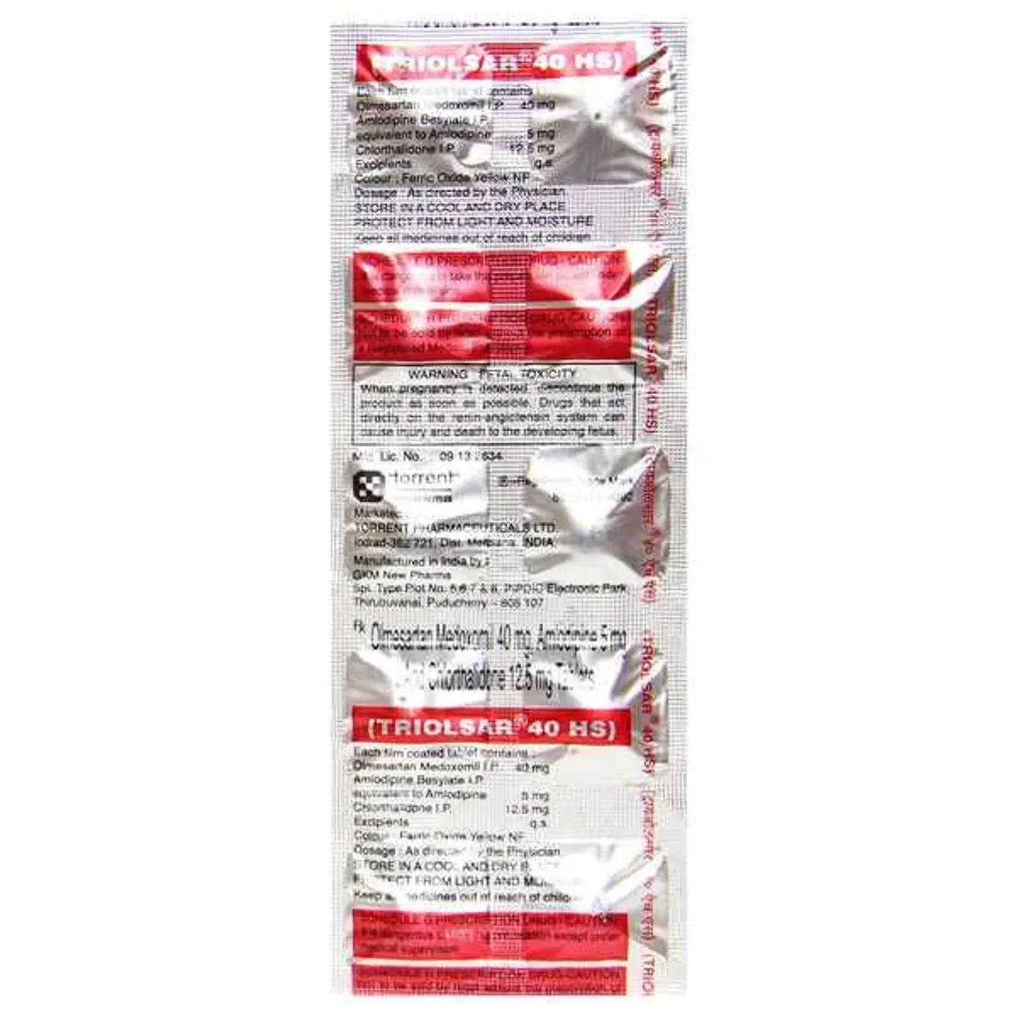 Triolsar 40 Hs Tablet product image