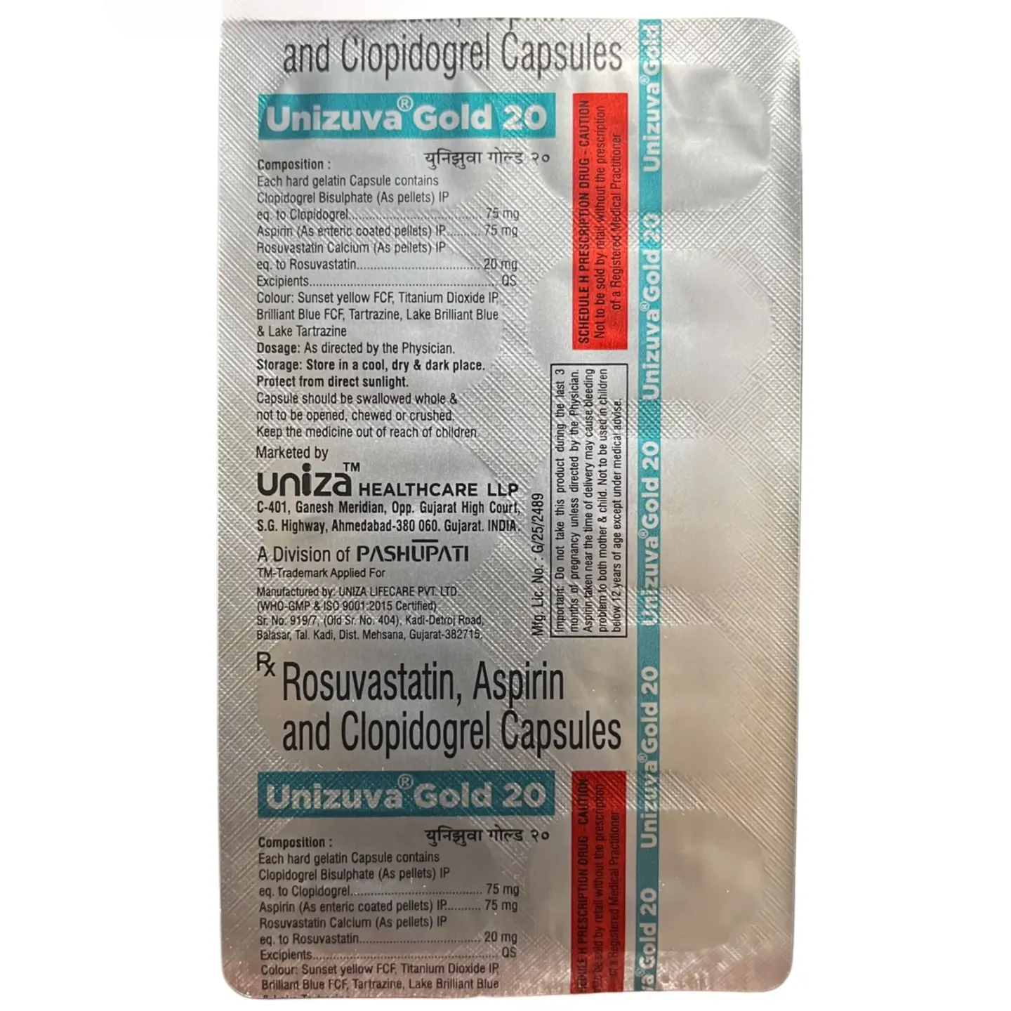 Unizuva Gold 20 Capsule product image