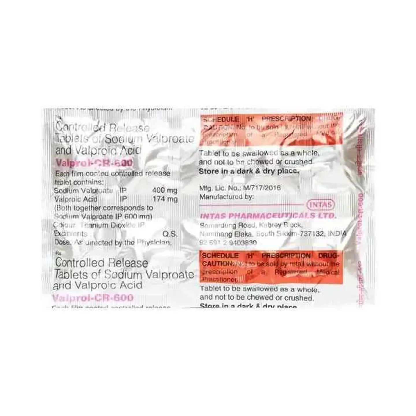 Valprol Cr 600 Tablet product image
