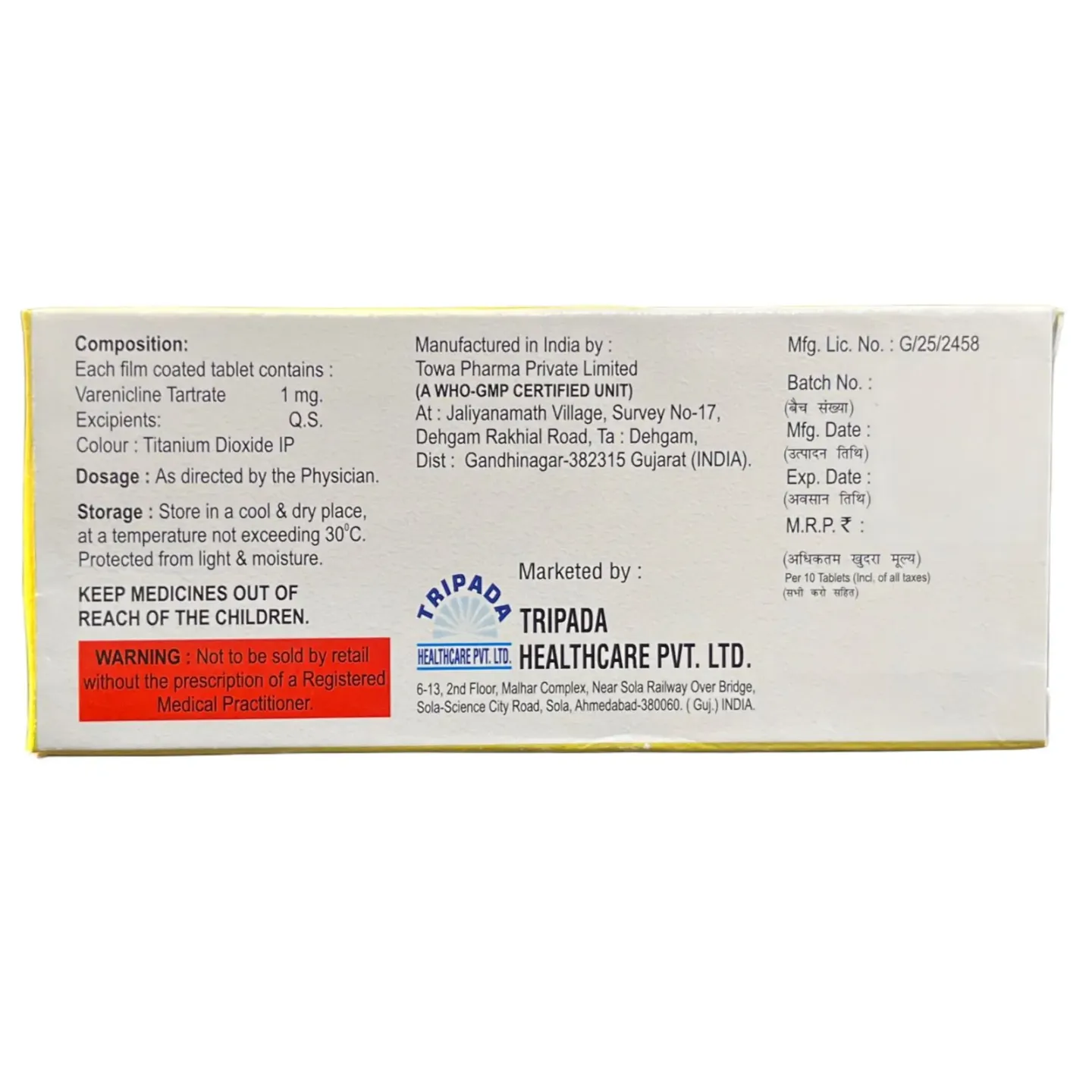 Varnitrip 1 Tablet product image