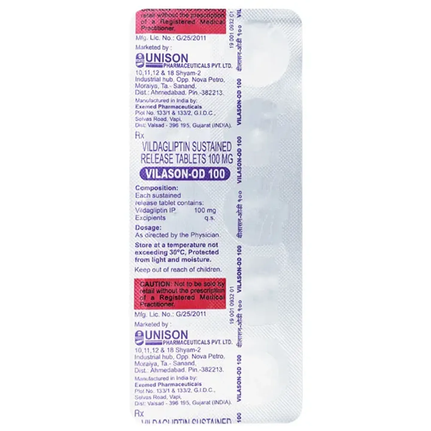 Vilason Od 100 Tablet product image