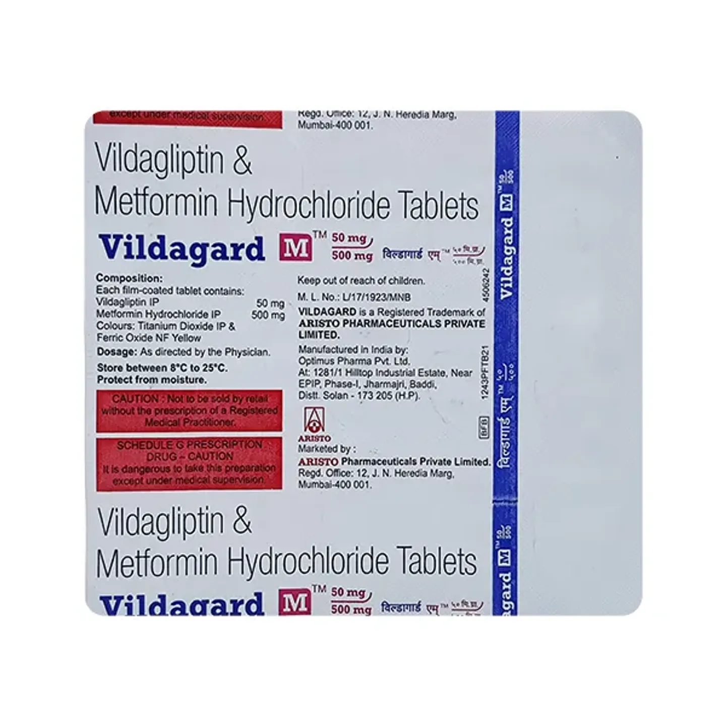 Vildagard M 50/500 Tablet product image