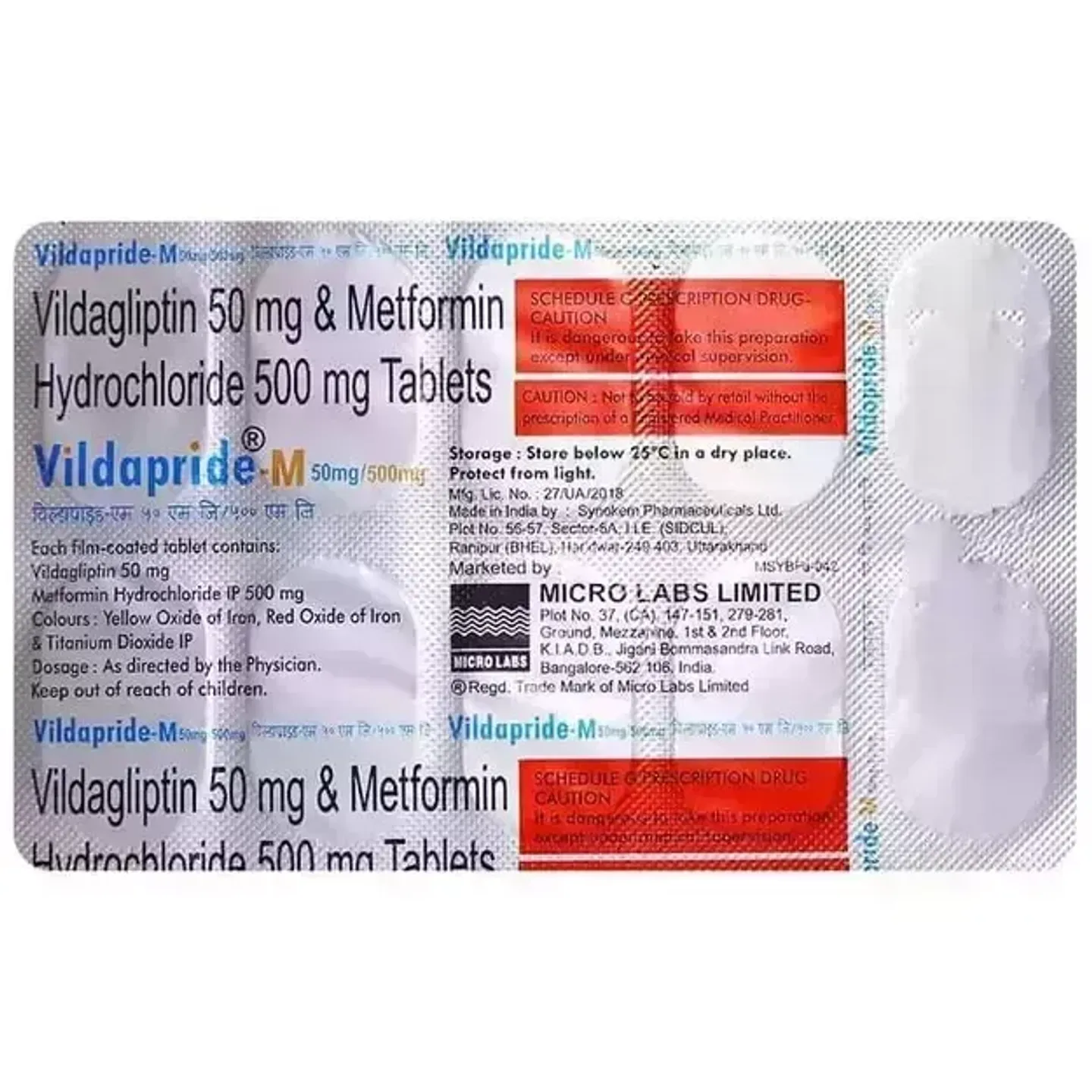 Vildapride M 50/500 Tablet product image