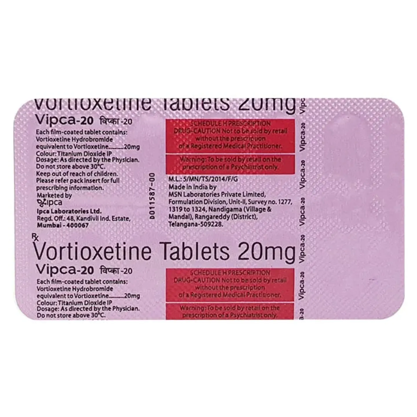 Vipca 20 Tablet product image