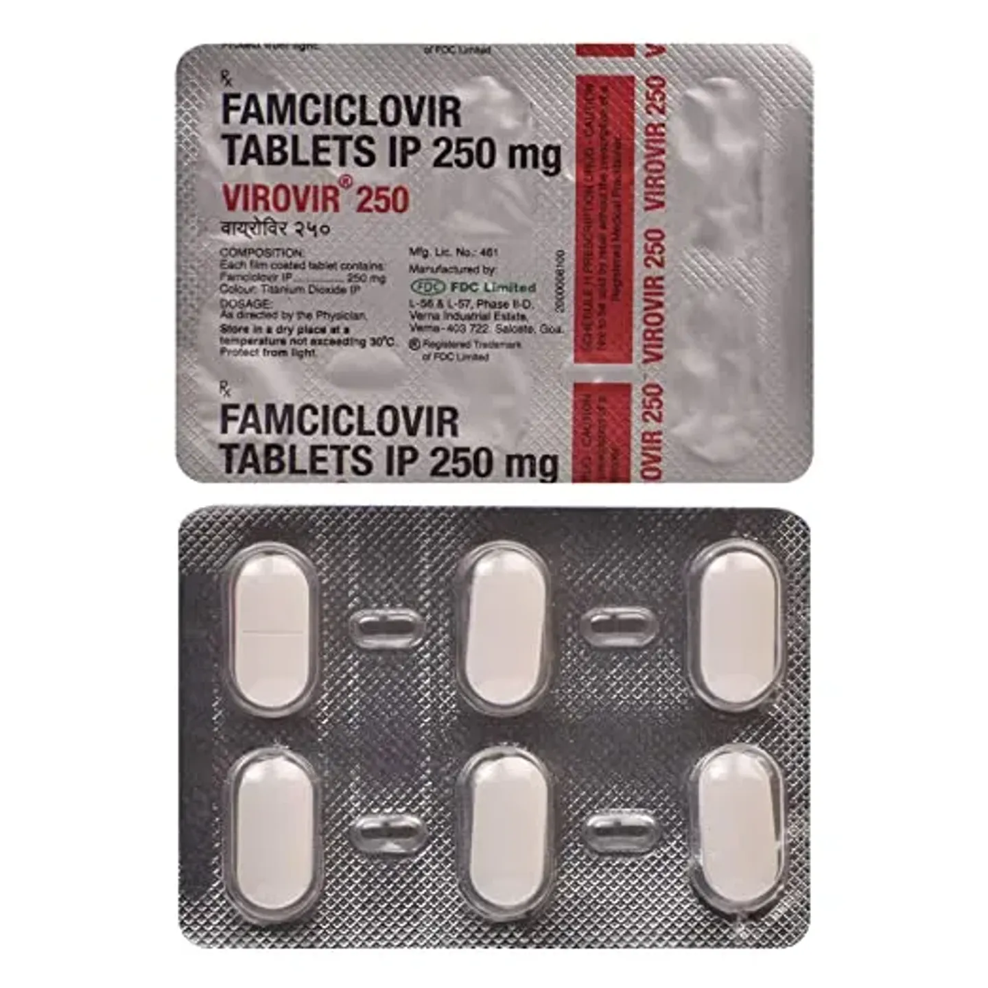 Virovir 250 Tablet product image