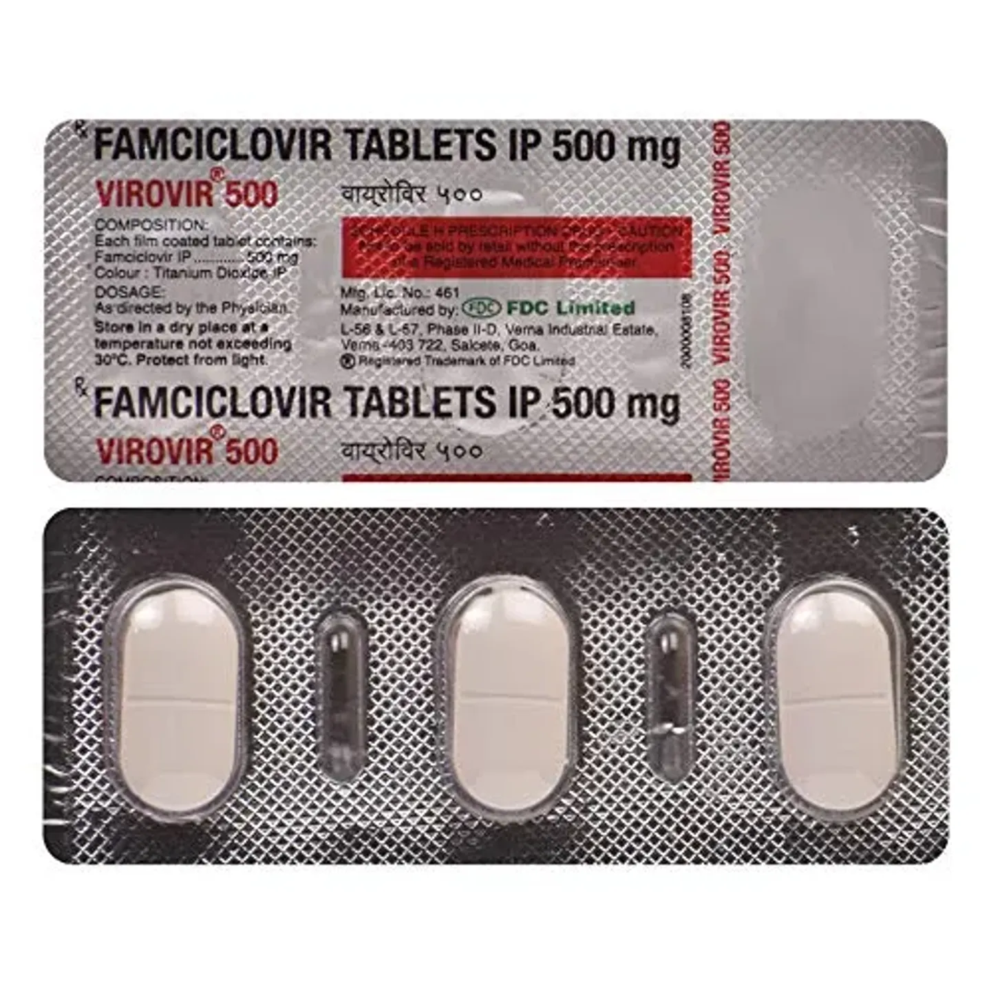 Virovir 500 Tablet product image