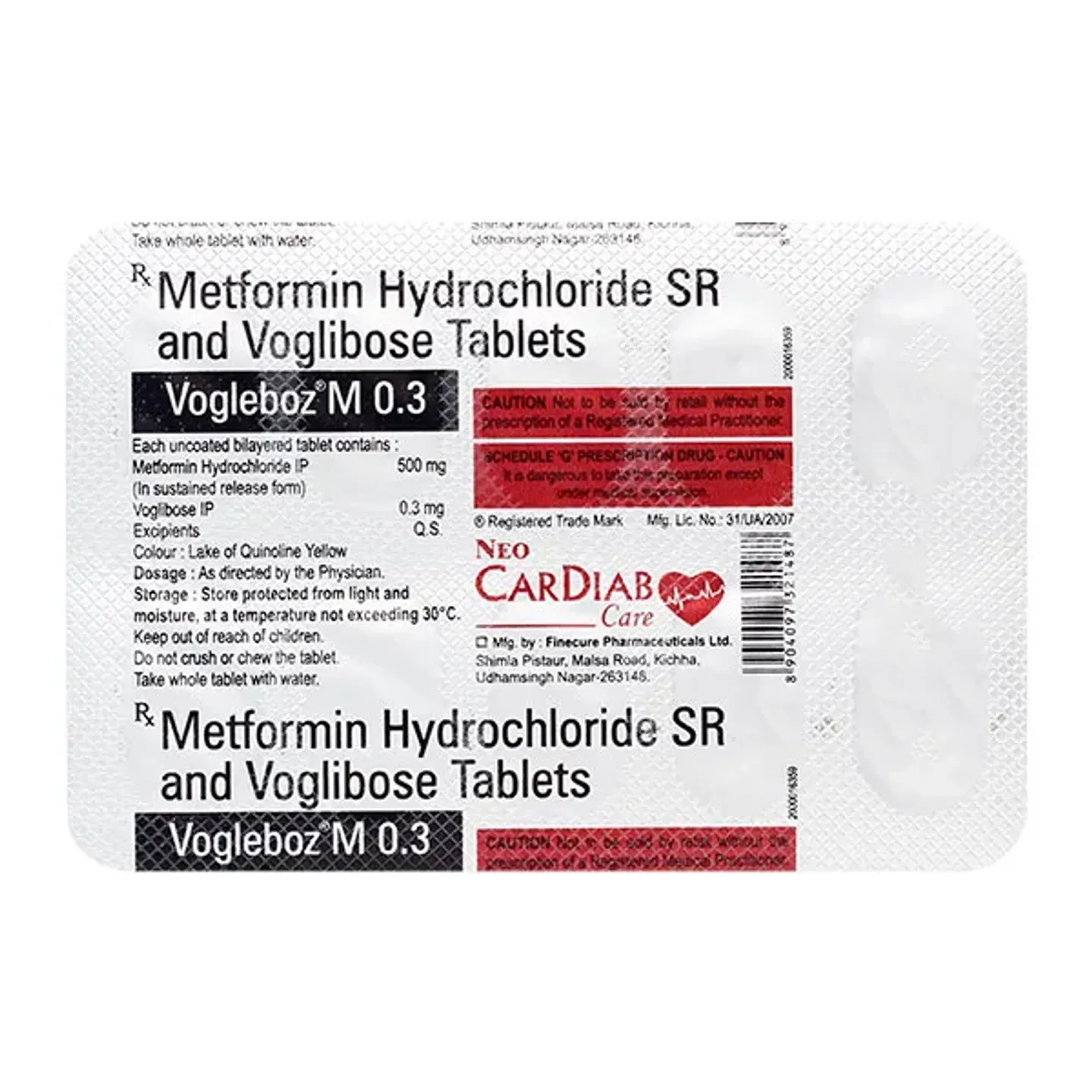 Vogleboz M 0.3 Tablet product image